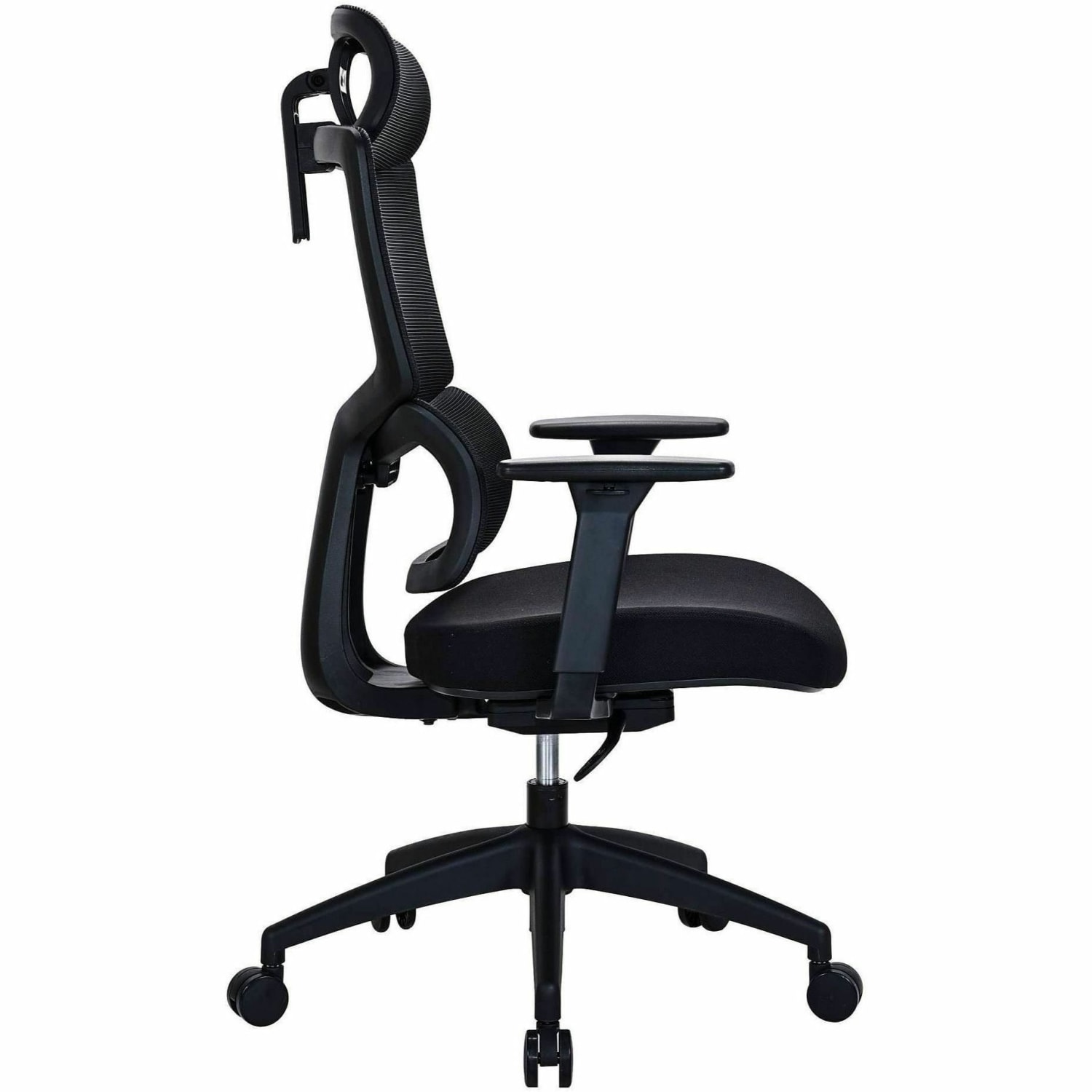 Lorell Ripley High Mesh-Back Chair with Articulating Lumbar Support - High Back - Black - Fabric, Mesh - 1 Each - Image 4