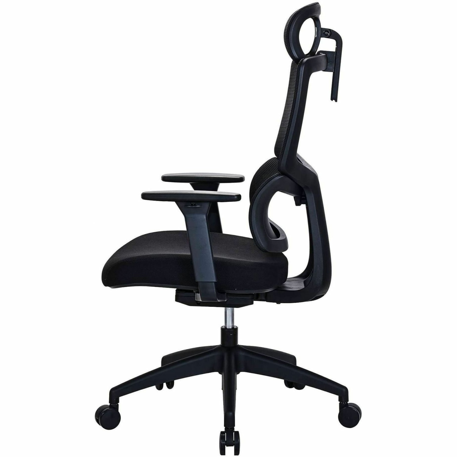 Lorell Ripley High Mesh-Back Chair with Articulating Lumbar Support - High Back - Black - Fabric, Mesh - 1 Each - Image 5