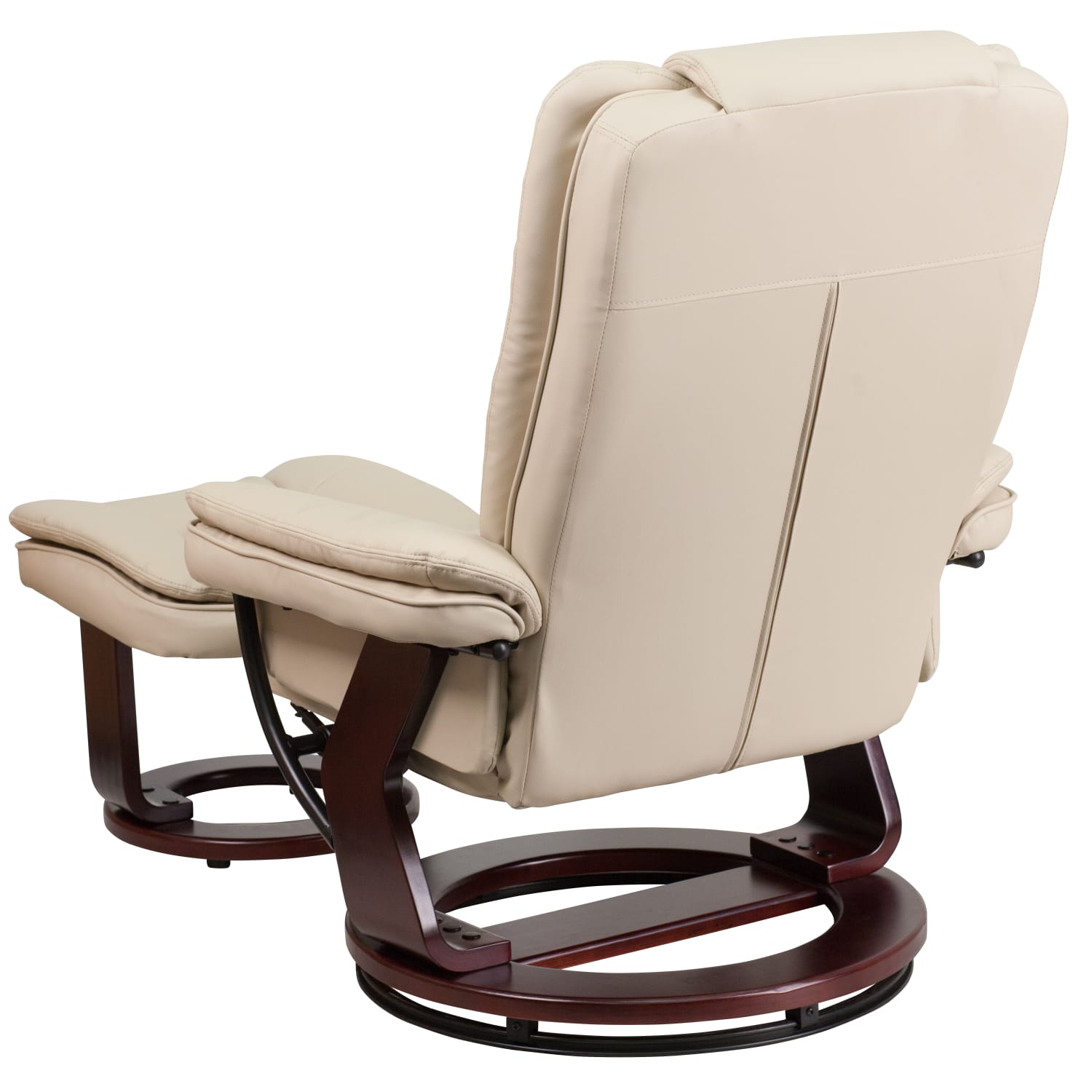 Flash Furniture LeatherSoft™ Faux Leather Recliner And Ottoman BeigeMahogany PopularChairscom Flash Furniture LeatherSoft™ Faux Leather Recliner And Ottoman BeigeMahogany PopularChairscom