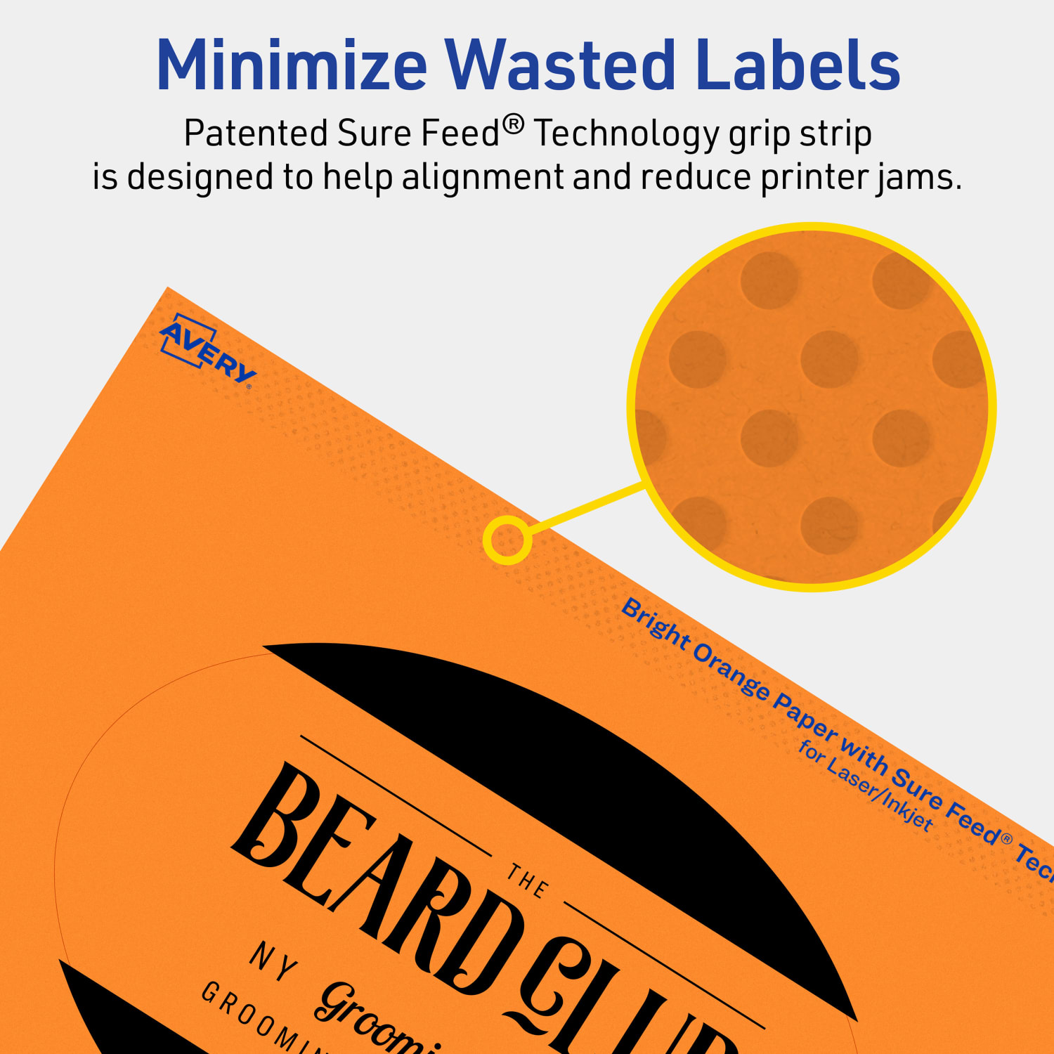 Avery Print-To-The-Edge Labels With Sure Feed Technology, 94057-BOP40, Oval, 4in x 6in, Matte Bright Orange, Pack of 80 - Image 5