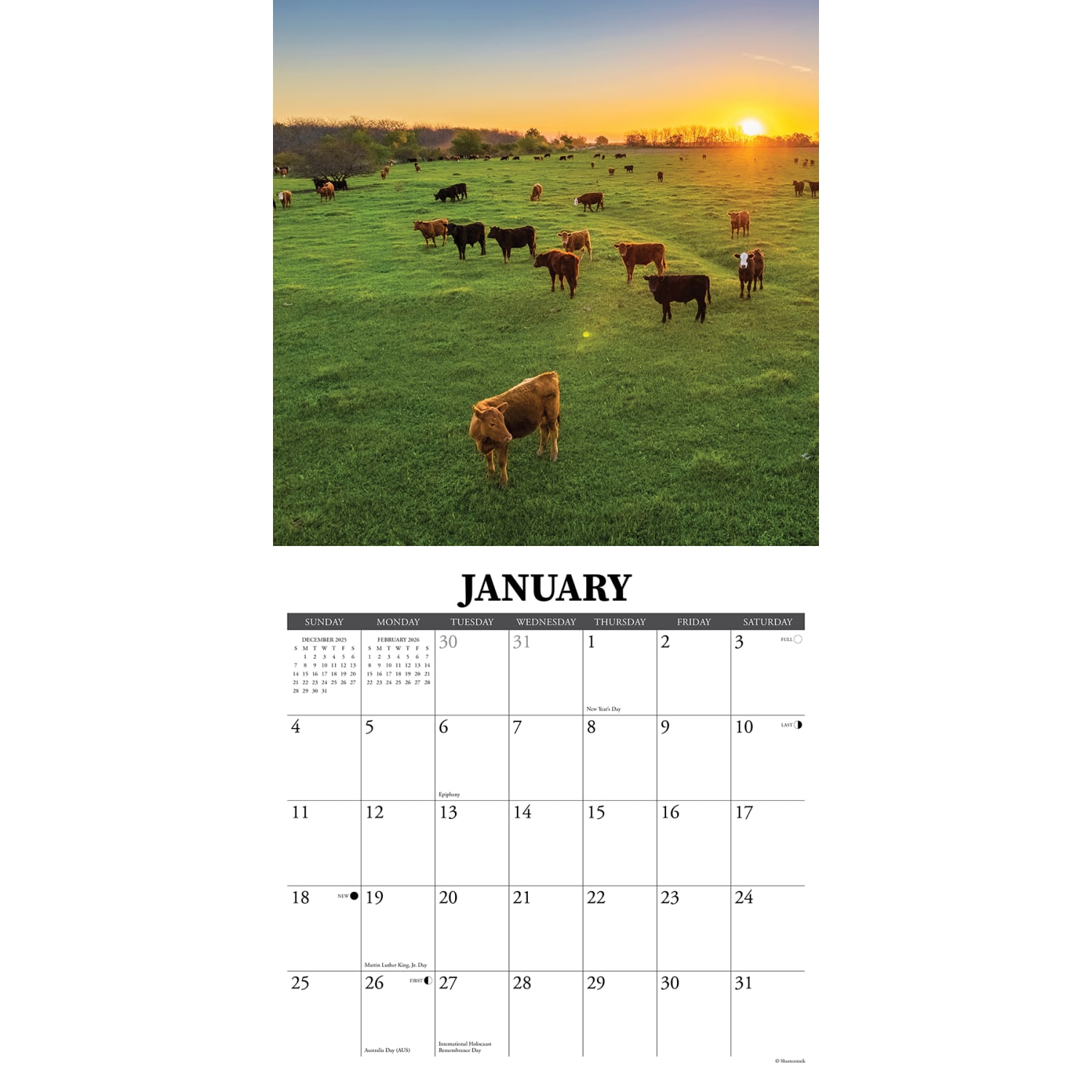 2026 Willow Creek Press Scenic Monthly Wall Calendar, 12in x 12in, Farms, January To December, 51115 - Image 3