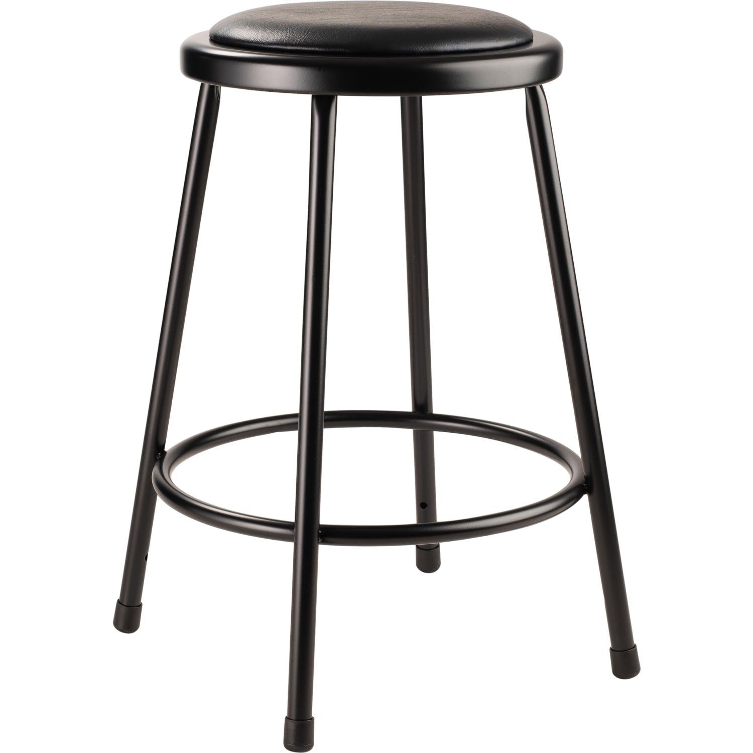 National Public Seating 6400 Series Vinyl Padded Science Stools 24inH Black Pack Of 2 Stools PopularChairscom