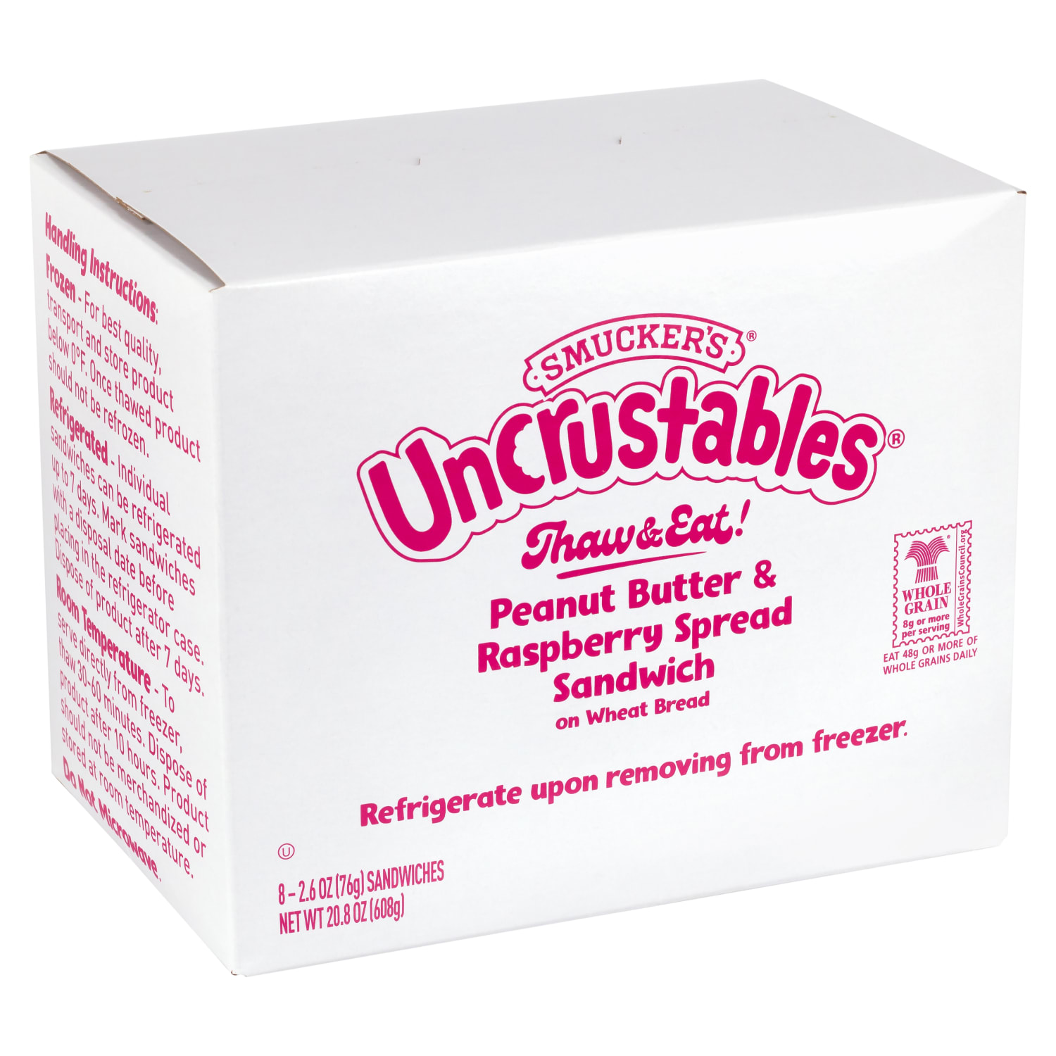 Smuckers Peanut Butter & Raspberry Wheat Uncrustables, 2.6 Oz, Total Qty 16 - Image 5