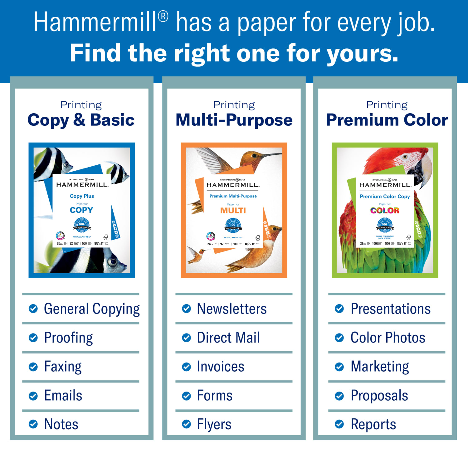 Hammermill Premium Color Multi-Use Printer & Copy Paper, 5 Reams, Photo White, Letter (8.5in x 11in), 2500 Sheets Per Case, 28 Lb, 100 Brightness - Image 4