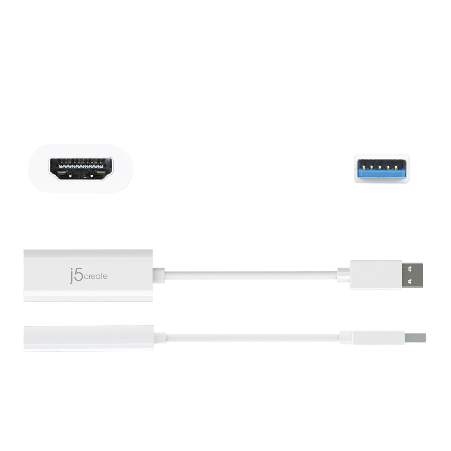 j5create JUA254 USB 3.0 to HDMI External Video Adapter, White - Image 3