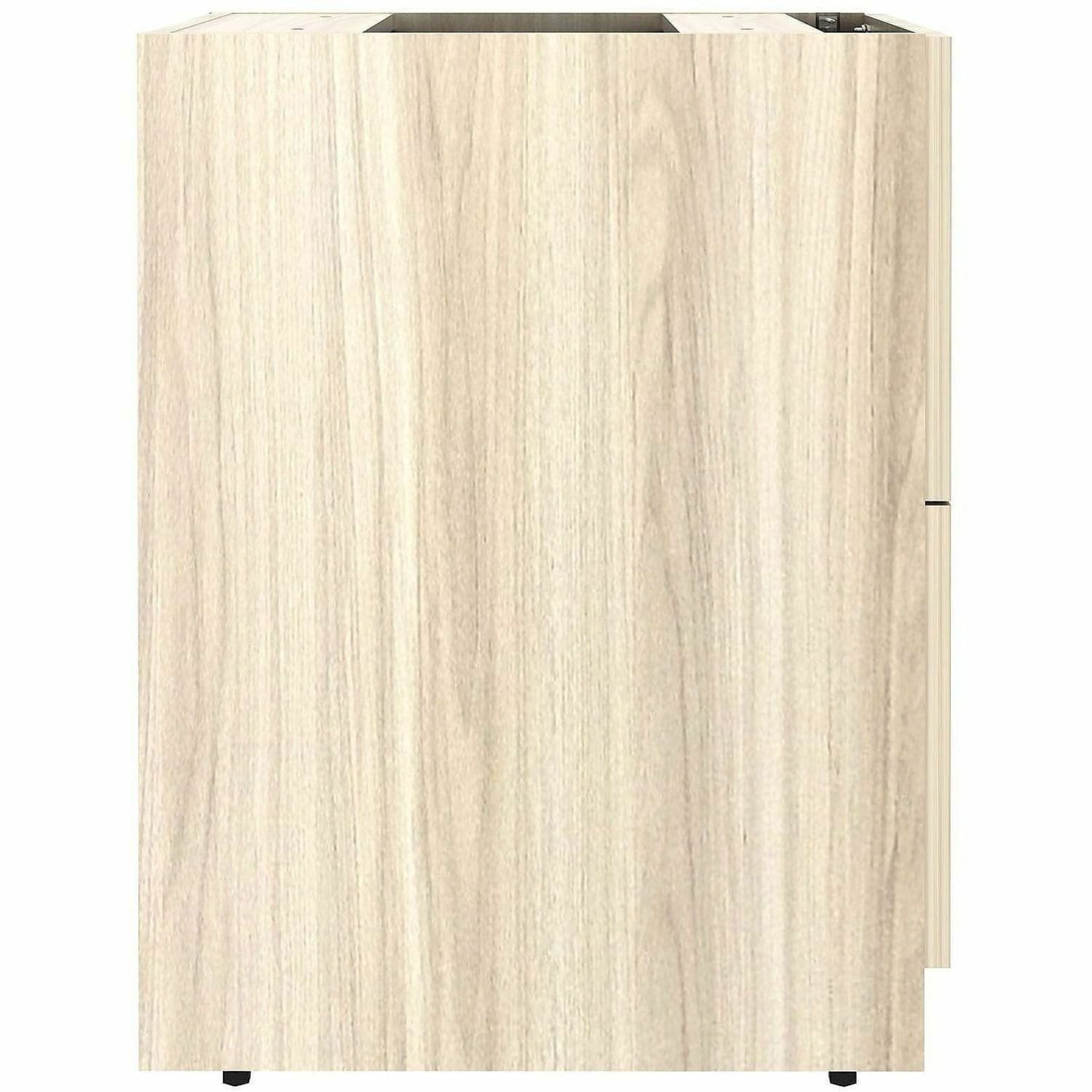 Lorell Essentials 2-Drawer Fixed Pedestal File Cabinet - 15.5in Width x 21.9in Depth x 28.5in Height for File - Modern Elm - Assembly Required - 1 Each - Image 5