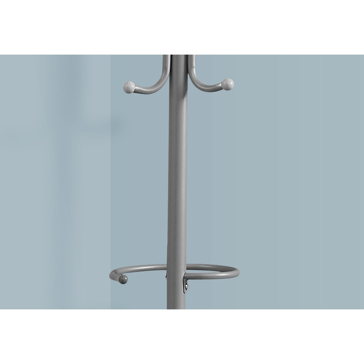 Monarch Specialties Arie Metal Coat Rack, 68inH x 19inW x 23inD, Gray - Image 3