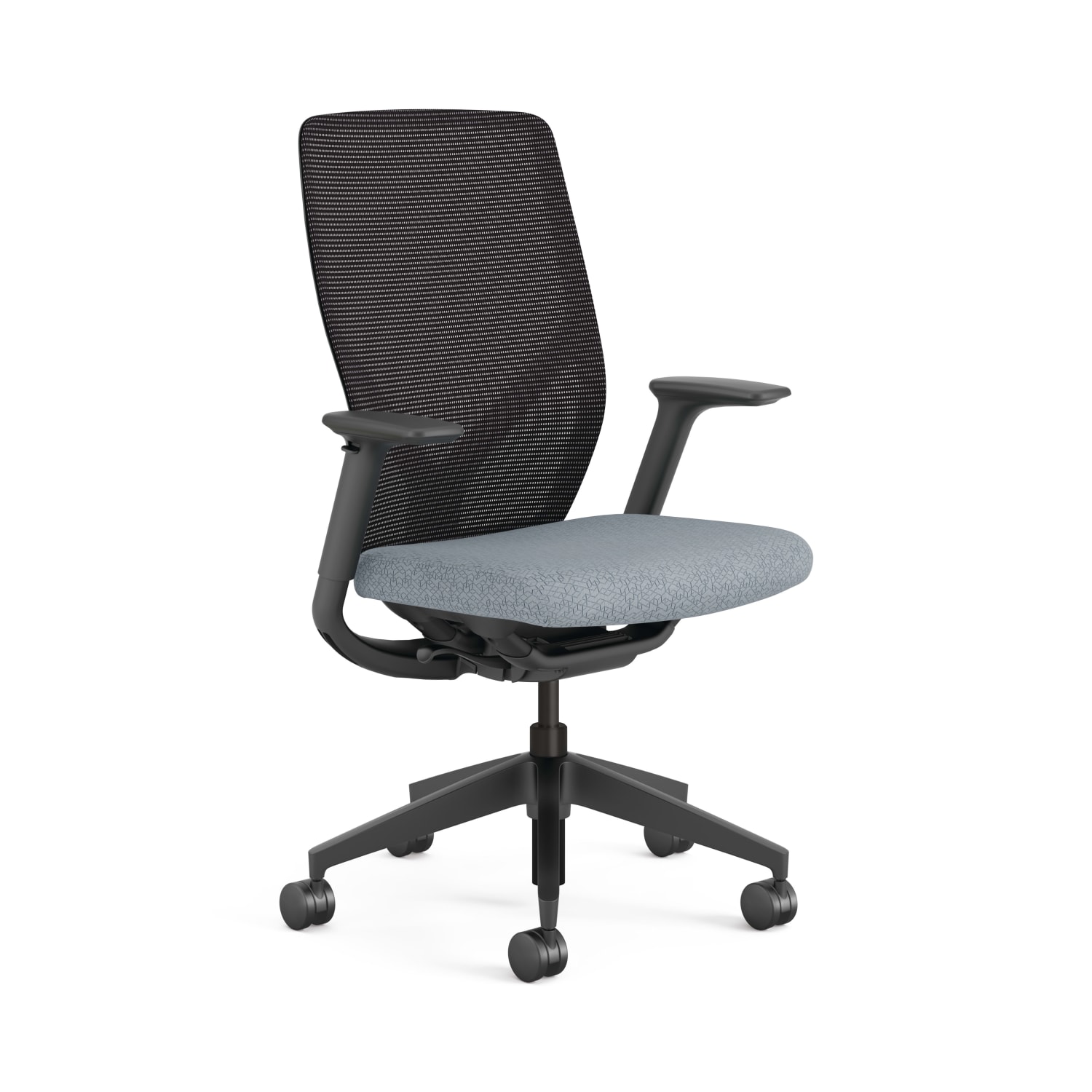 HON Flexion Ergonomic FabricMesh Mid Back Task Chair BasaltBlack PopularChairscom