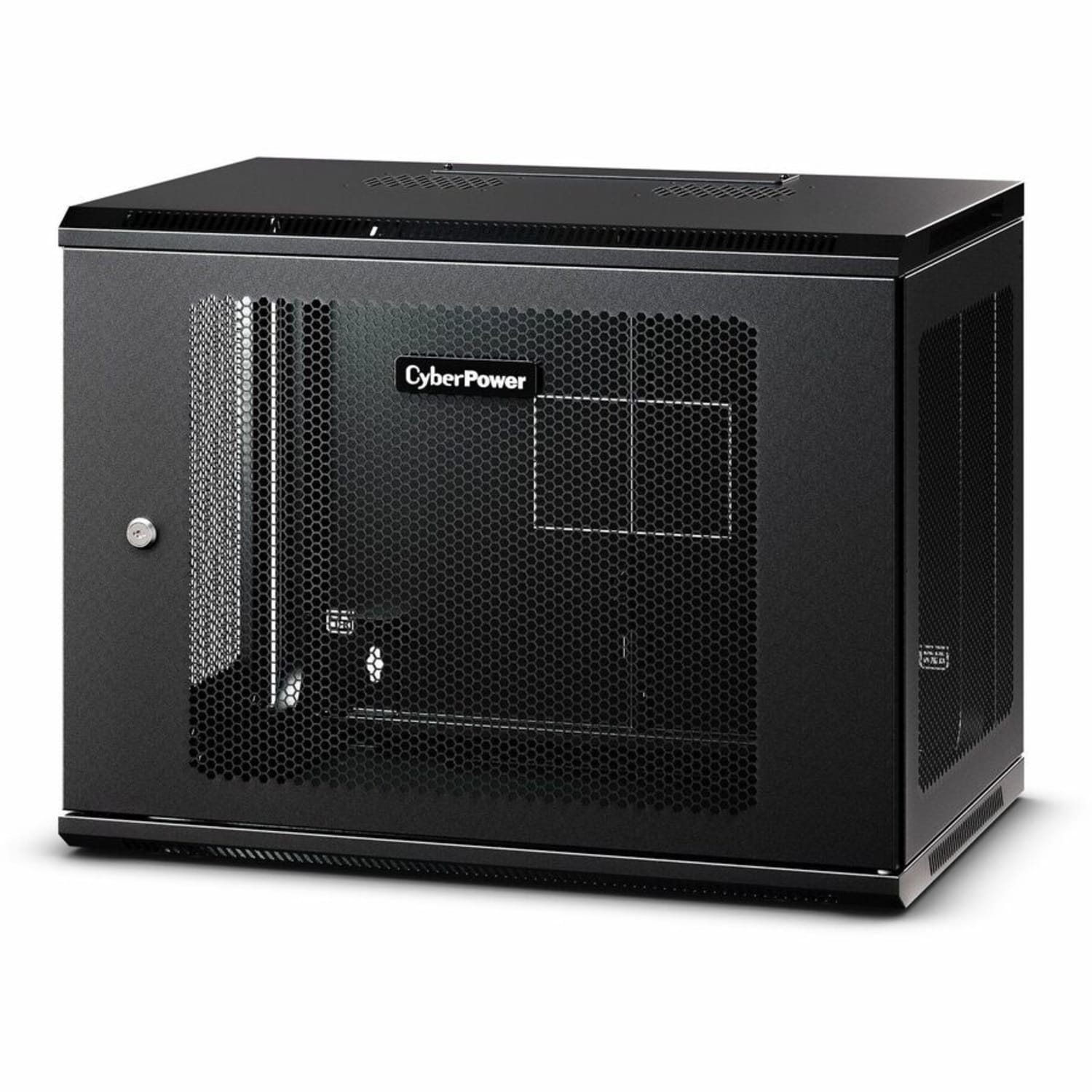 CyberPower CR9U61003 Wall Mount Enclosure - For Switch, Patch Panel - 9U Rack Height - Wall Mountable - Black - Metal - 132.28 lb Static/Stationary Weight Capacity - Image 6
