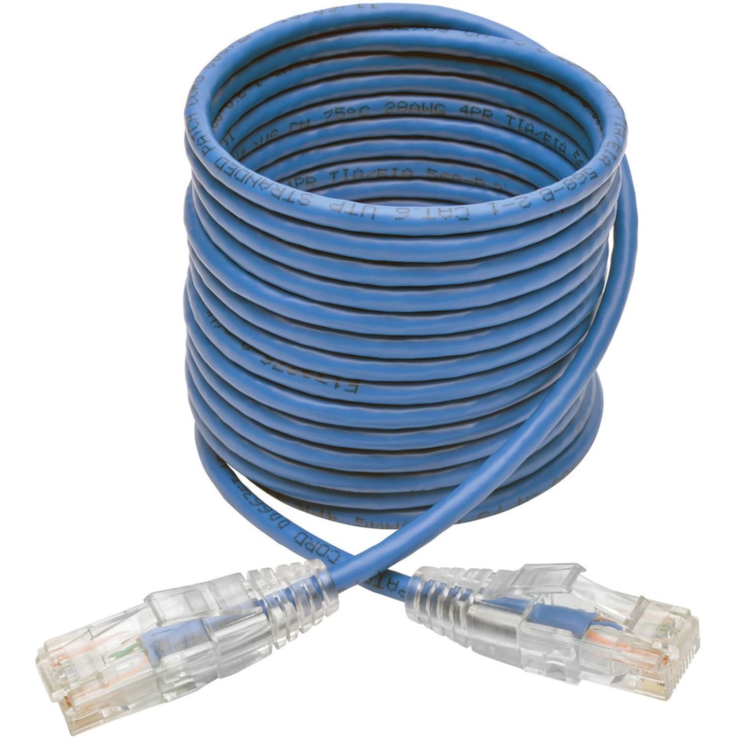 Tripp Lite 6ft Cat6 Gigabit Snagless Molded Slim UTP Patch Cable RJ45 M/M Blue 6ft - First End: 1x R - N201S06BL - Image 3