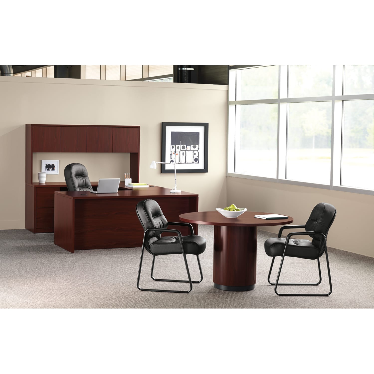 HON PillowSoft Bonded Leather Guest Chair Black PopularChairscom HON Pillow Soft Bonded Leather Guest Chair Black PopularChairscom
