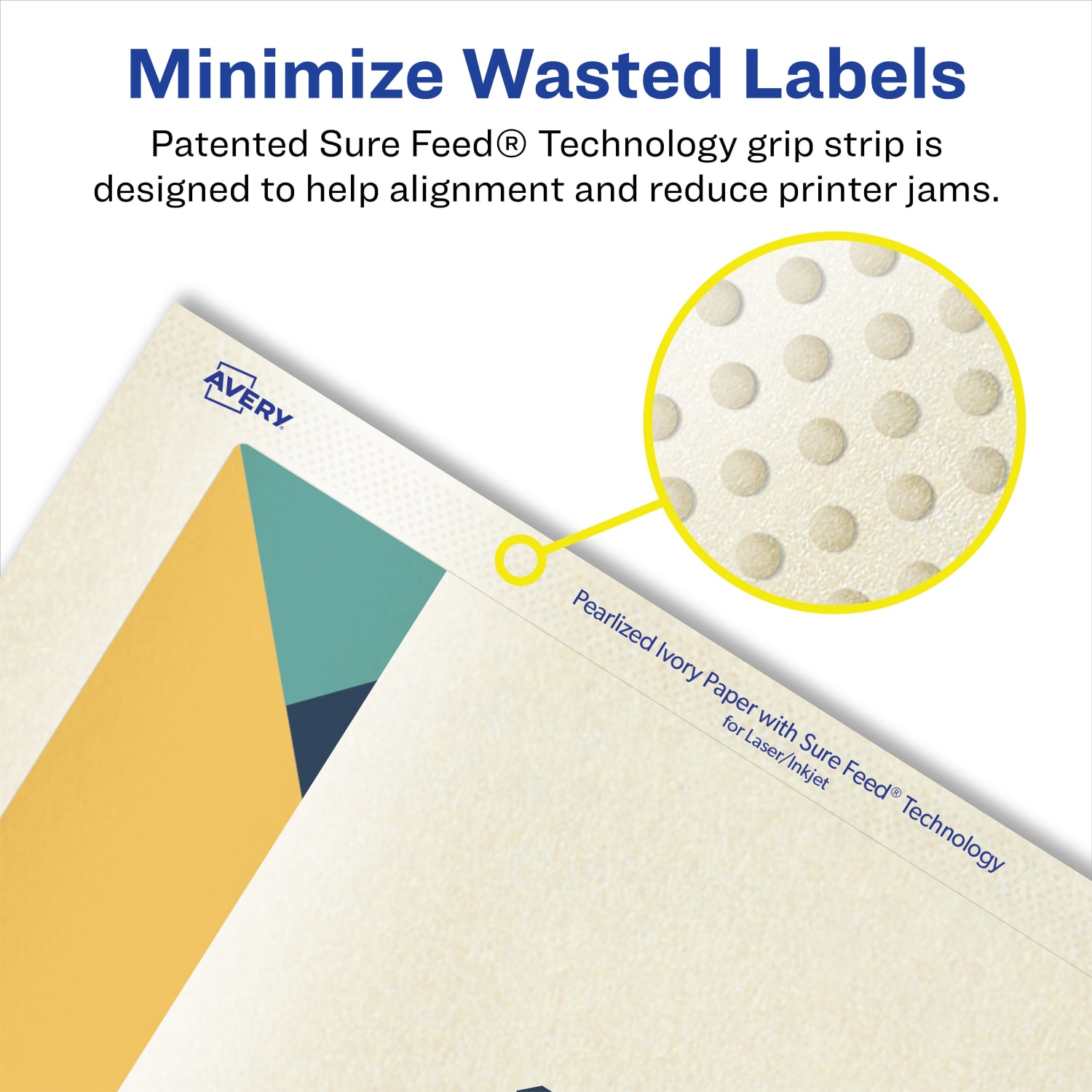 Avery Pearlized Permanent Labels With Sure Feed, 94264-PIP10, Rectangle, 10in x 7-1/2in, Ivory, Pack Of 10 Labels - Image 5