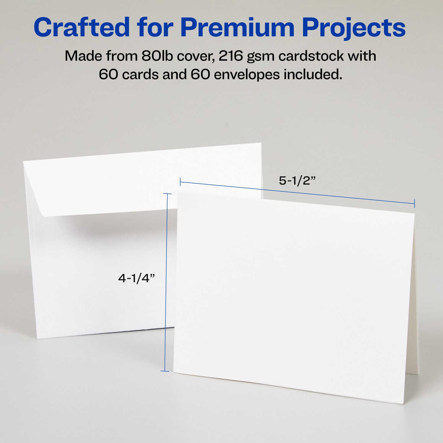 Avery Printable Note Cards With Envelopes, 4.25in x 5.5in, White, Pack Of 60 Blank Note Cards For Laser Printers - Image 3