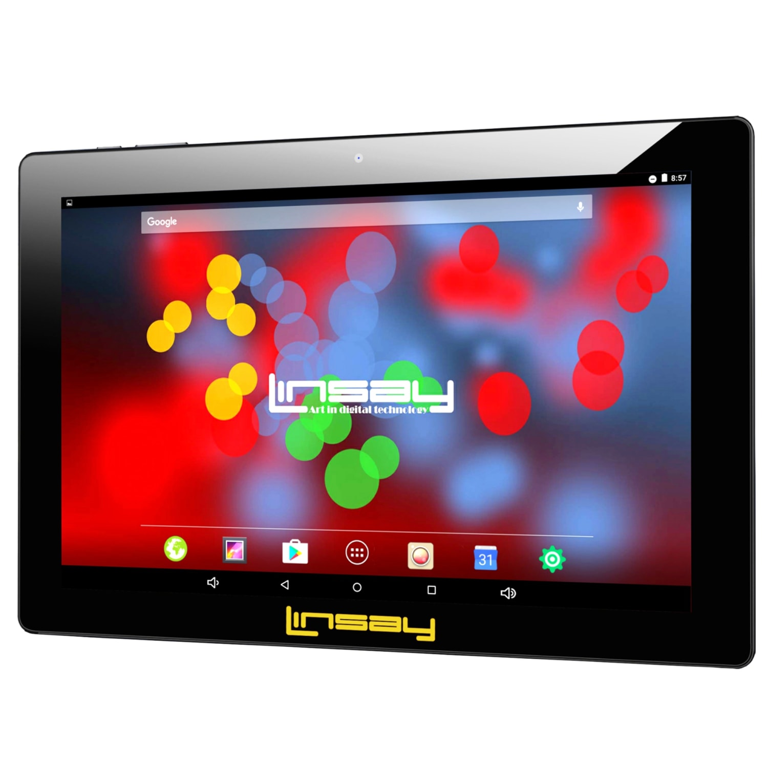 Linsay F10IPS Tablet, 10.1in Screen, 2GB Memory, 64GB Storage, Android 13, Black Holder/Stylus - Image 3