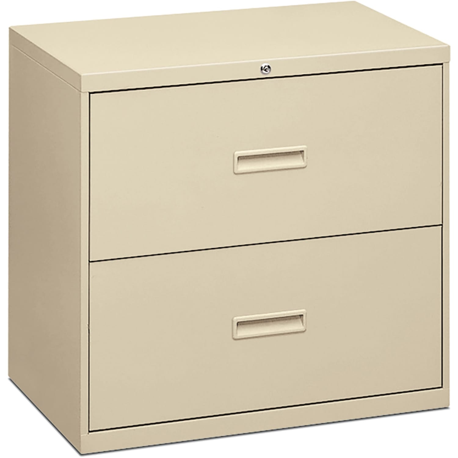 basyx by HON 400 30inW x 19-1/4inD Lateral 2-Drawer File Cabinet, Putty - Image 3