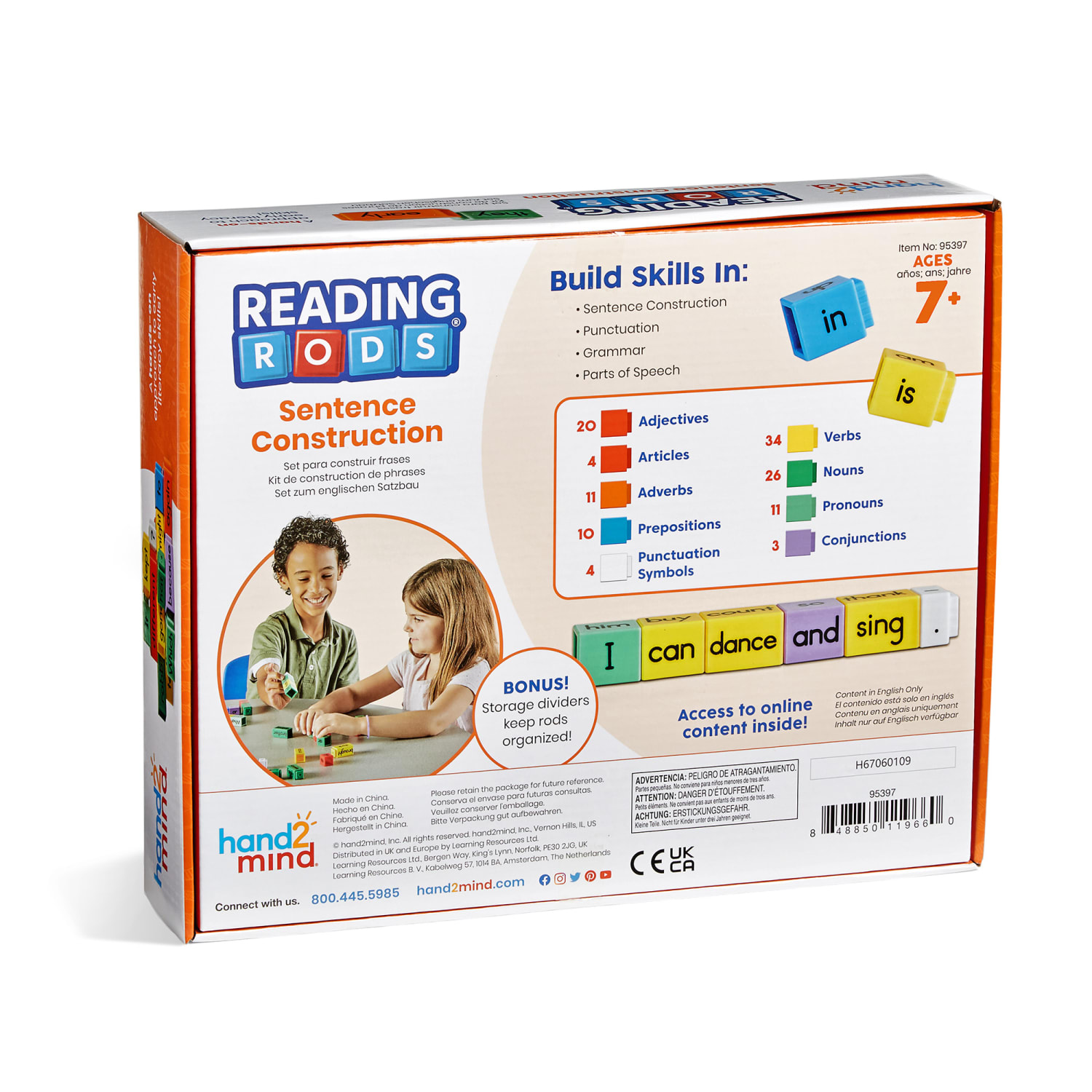 Hand2Mind Reading Rods Sentence Construction Set - Image 4