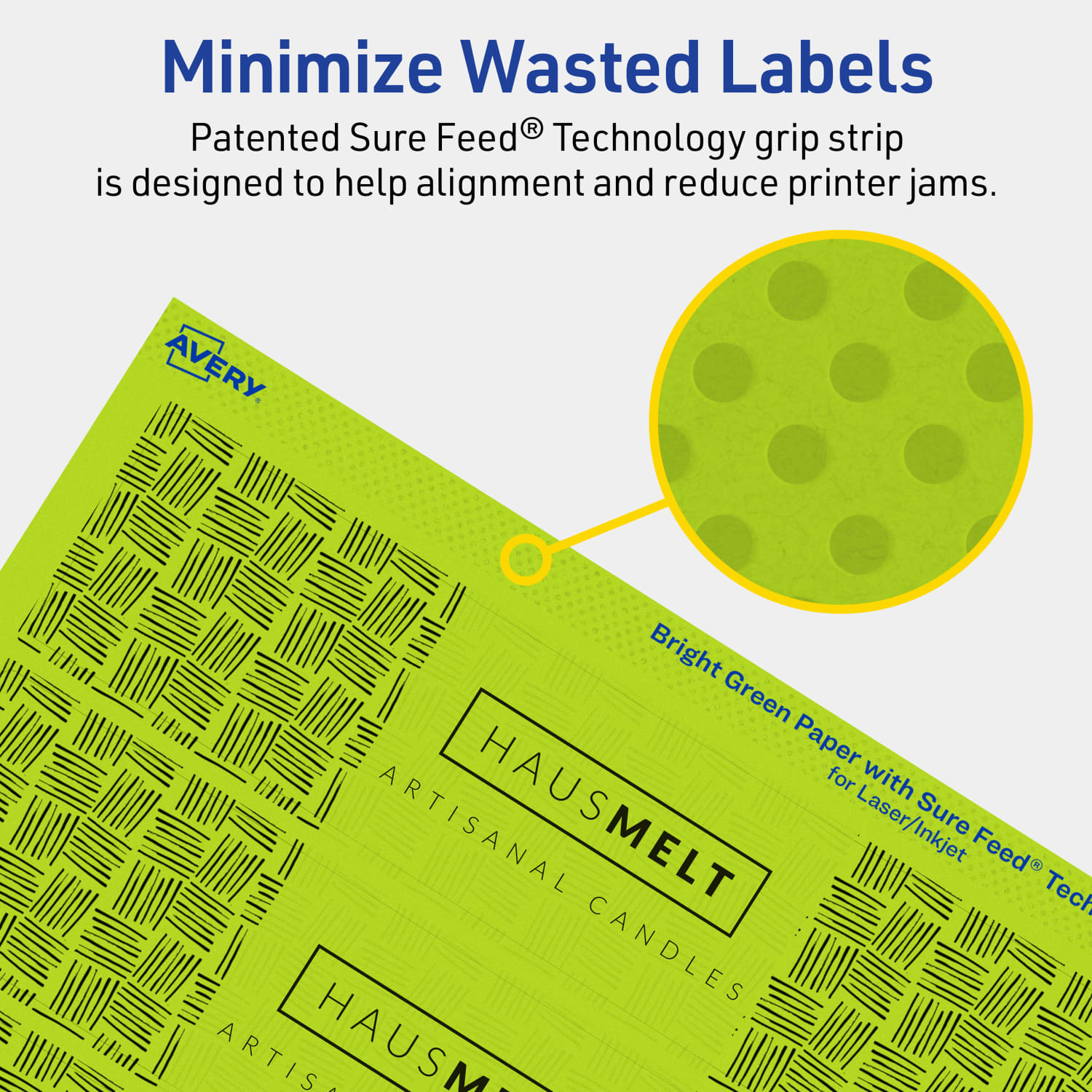 Avery Print-To-The-Edge Labels With Sure Feed Technology, 94232-BGP40, Rectangle, 1-3/4in x 7-3/4in, Matte Bright Green, Pack of 200 - Image 5