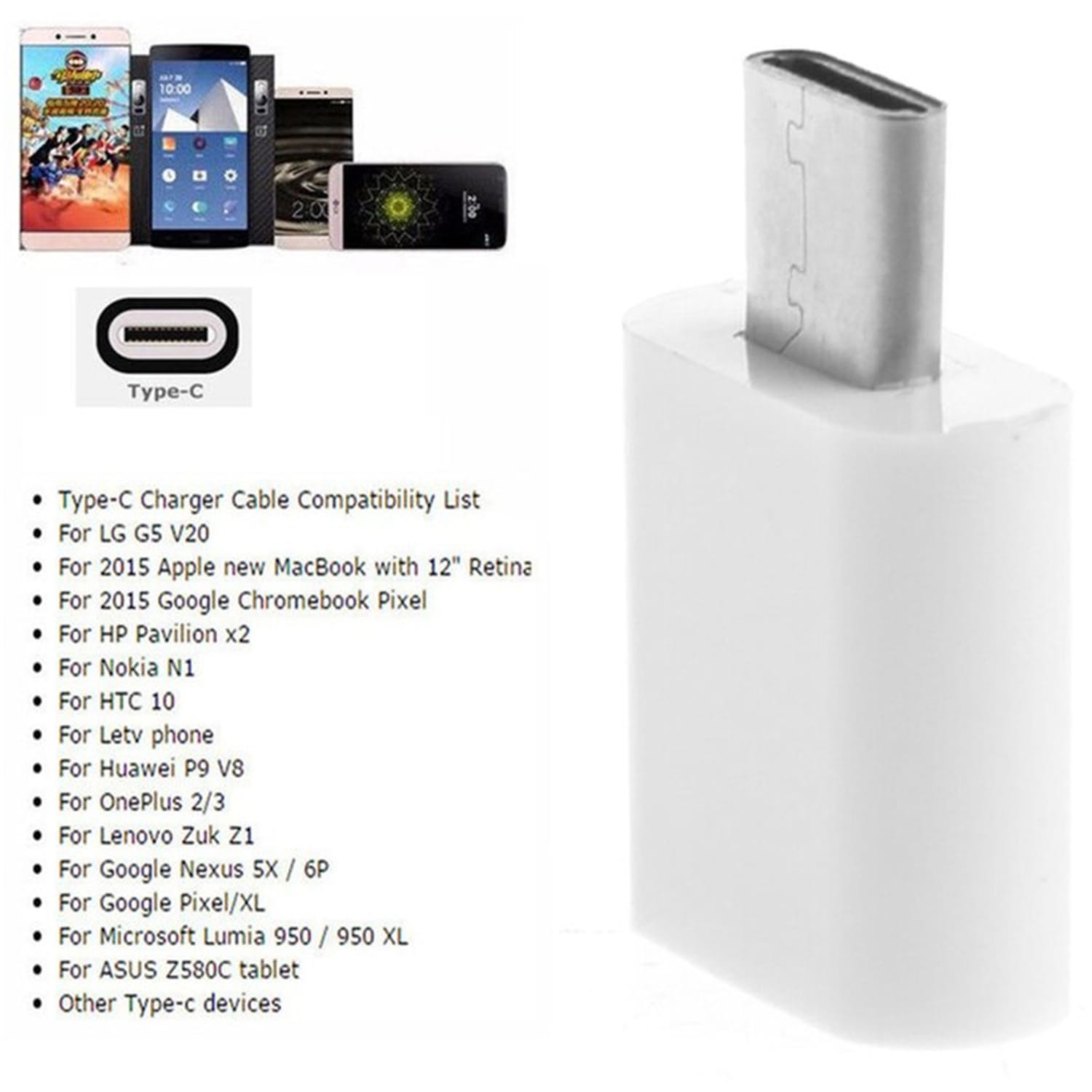 4XEM USB-C MALE TO 8 PIN FEMALE - 1 x USB Type C Male - 1 x 8-pin Lightning Proprietary Connector Female - White - Image 5