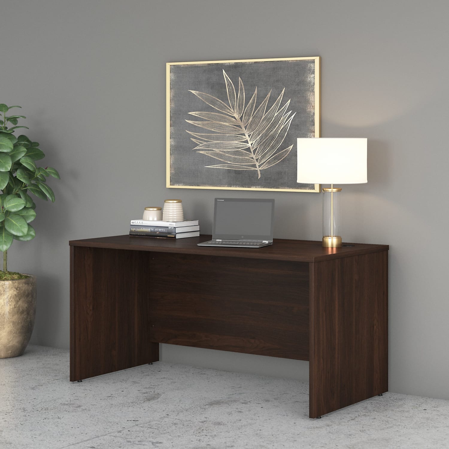 Bush Business Furniture Studio C 60inW Office Computer Desk, Black Walnut, Standard Delivery - Image 3