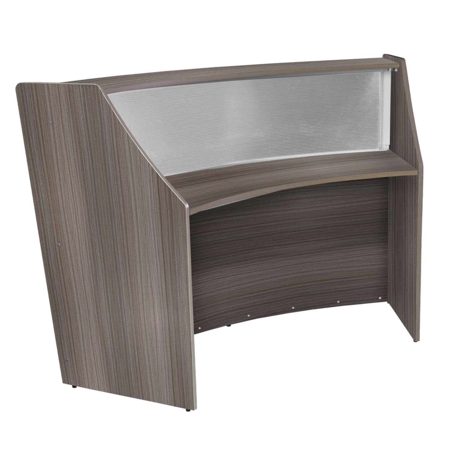 Regency Marque 72inW Single-Unit Curved Reception Desk Workstation, Gray, 77310GY - Image 5
