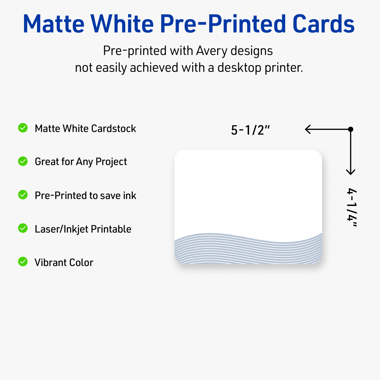 Avery Printable Postcards With Sure Feed Technology, 4-1/4in x 5-1/2in, Matte White With Colorful Design, Pack Of 20 - Image 4