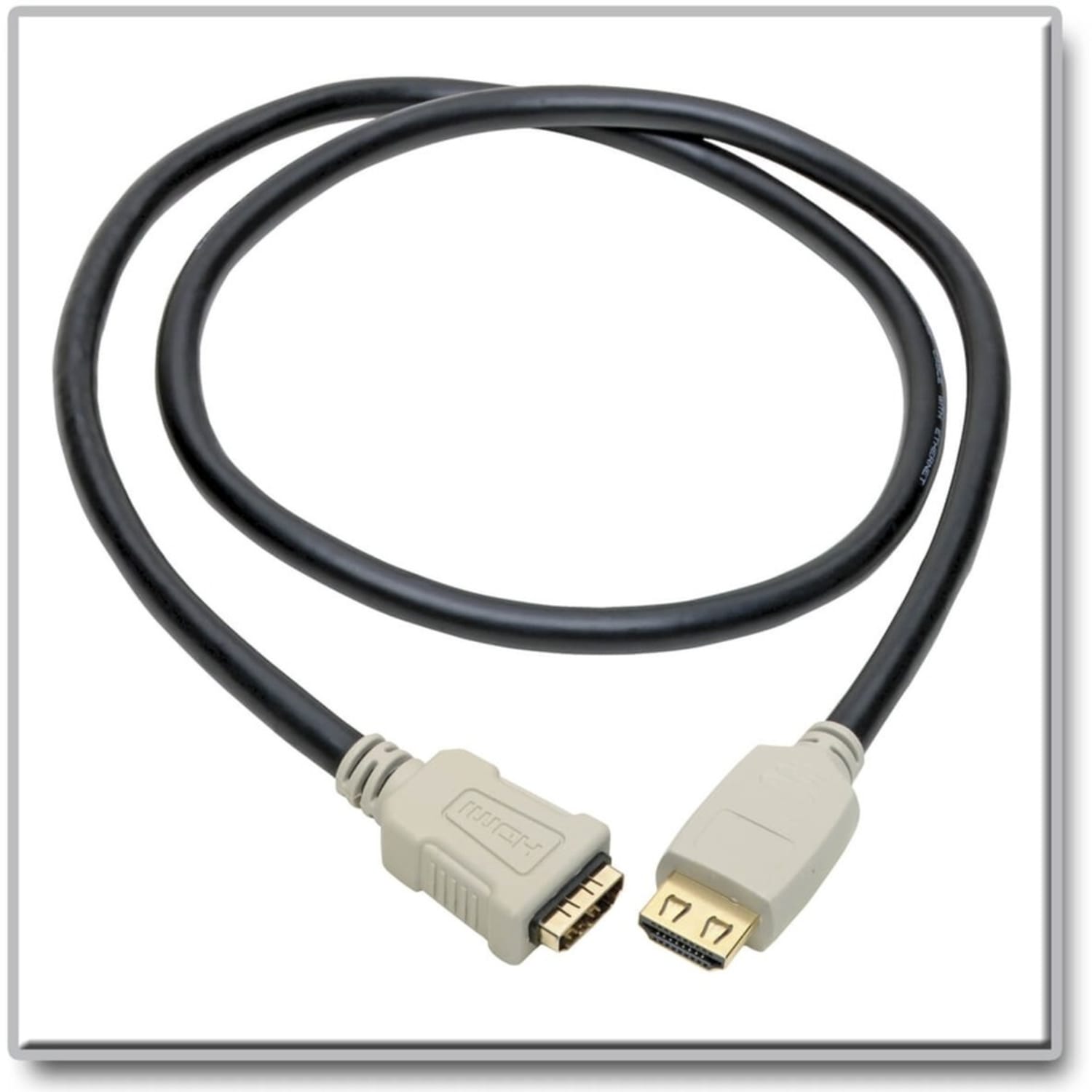 Eaton Tripp Lite Series High-Speed HDMI Extension Cable (M/F) - 4K 60 Hz, HDR, 4:4:4, Gripping Connector, 3 ft. - Image 3