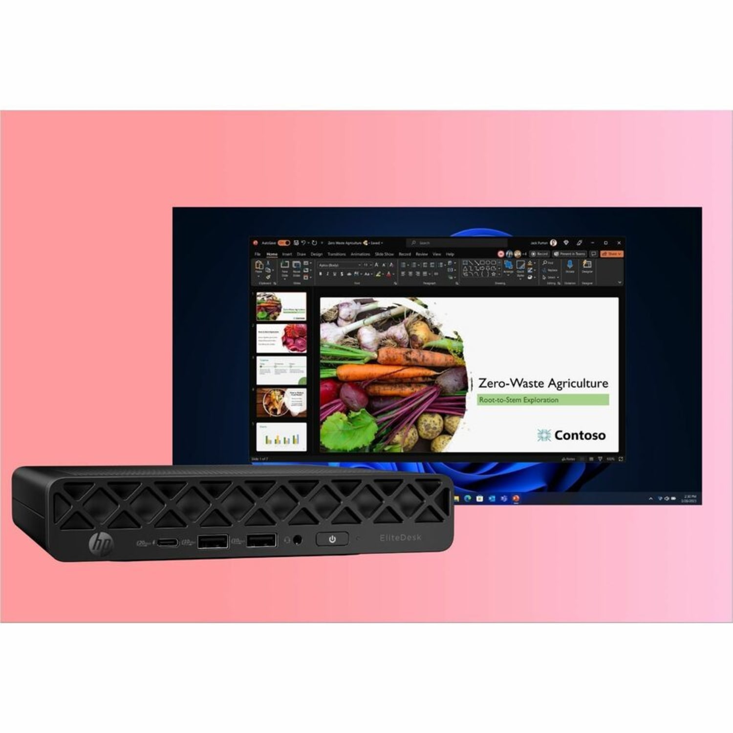 HP EliteDesk 8 G1i Mini PC, Intel Core Ultra 7 265T, vPro Technology, 16 GB, 512 GB PCI Express NVMe SSD, Jack Black, D32N5UTABA - Image 6