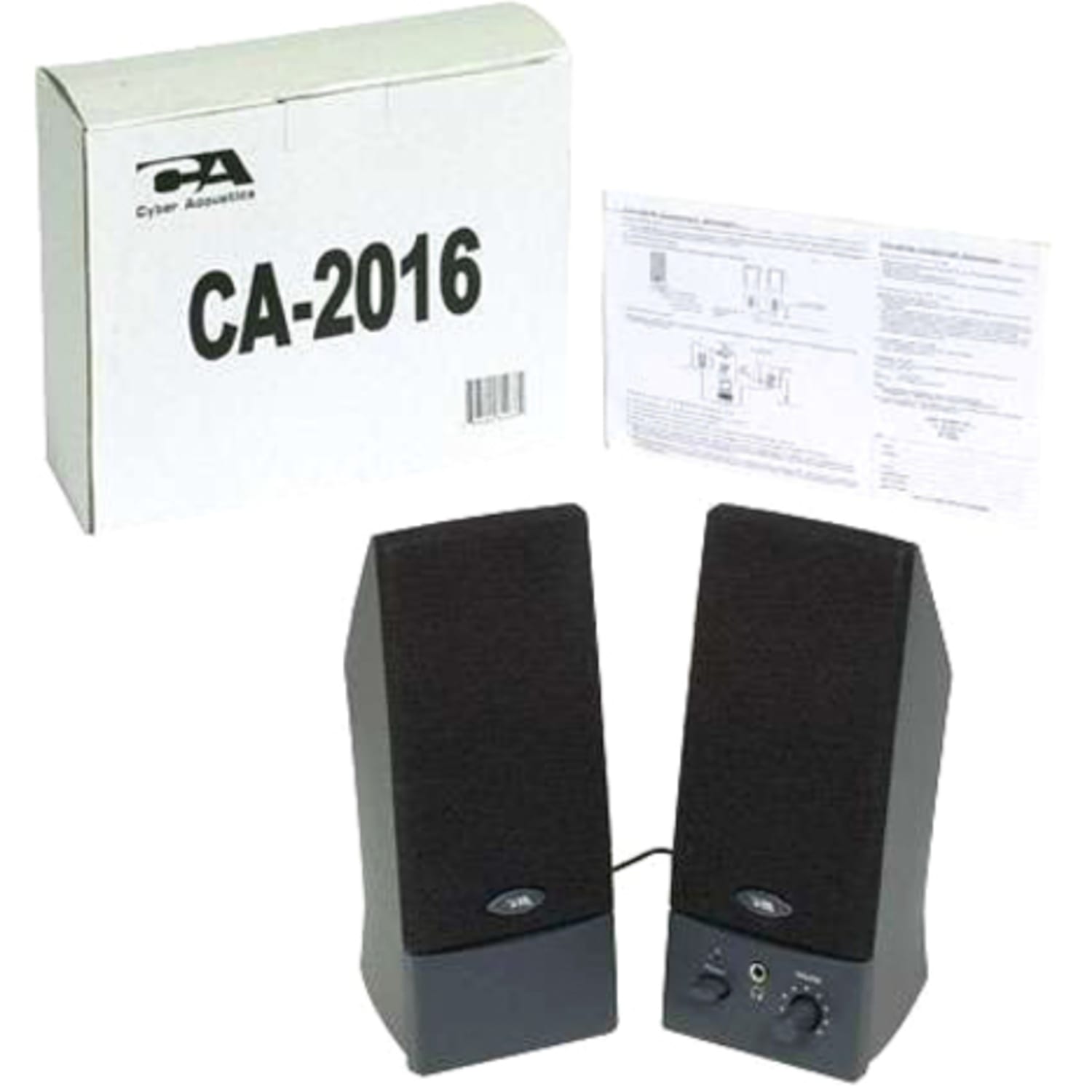 Cyber Acoustics 2.0 USB Speaker System, Black, CA-2016WB - Image 4