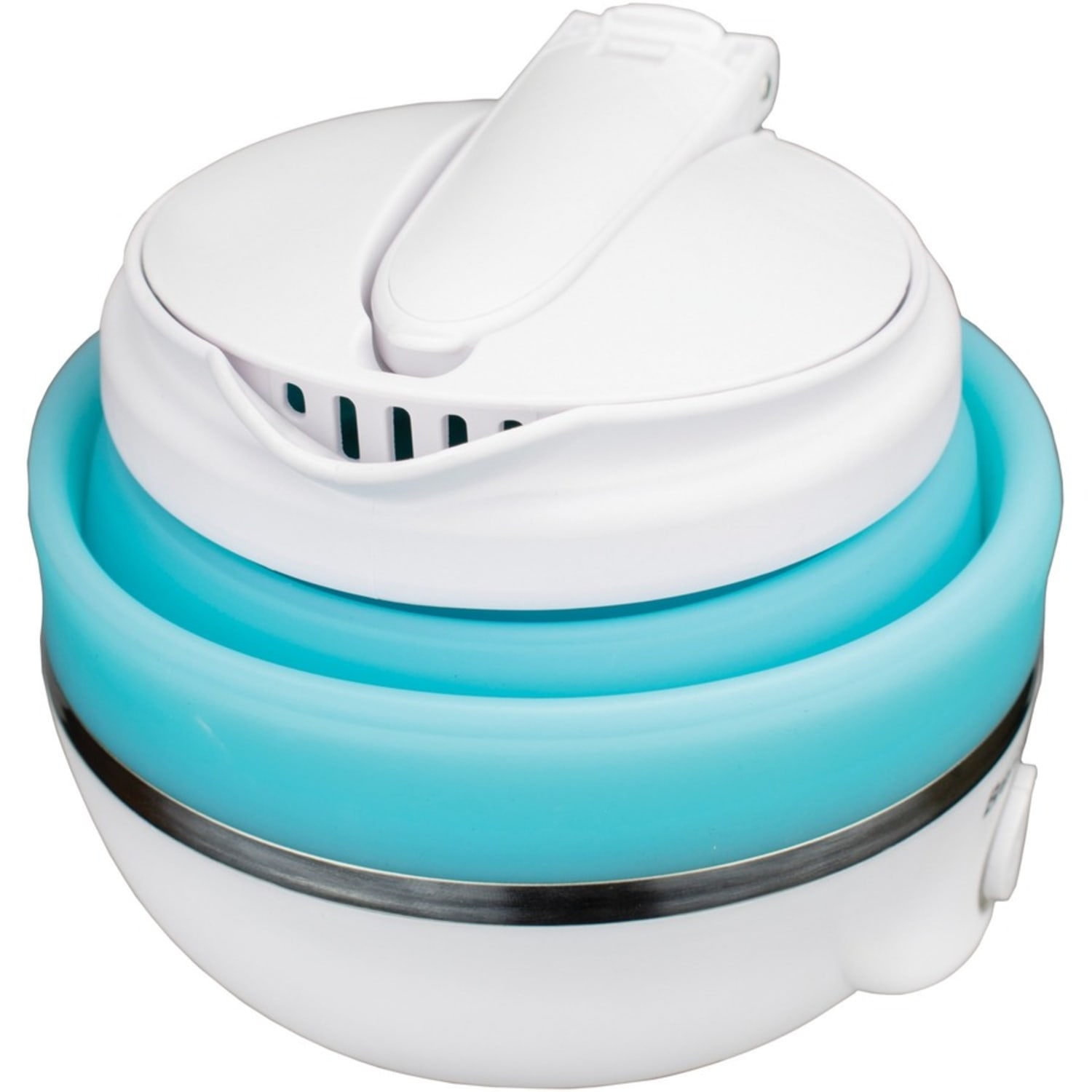 Brentwood KT-1508BL Dual-Voltage 0.8 L Stainless-Steel Collapsible Travel Kettle, Blue - Image 6