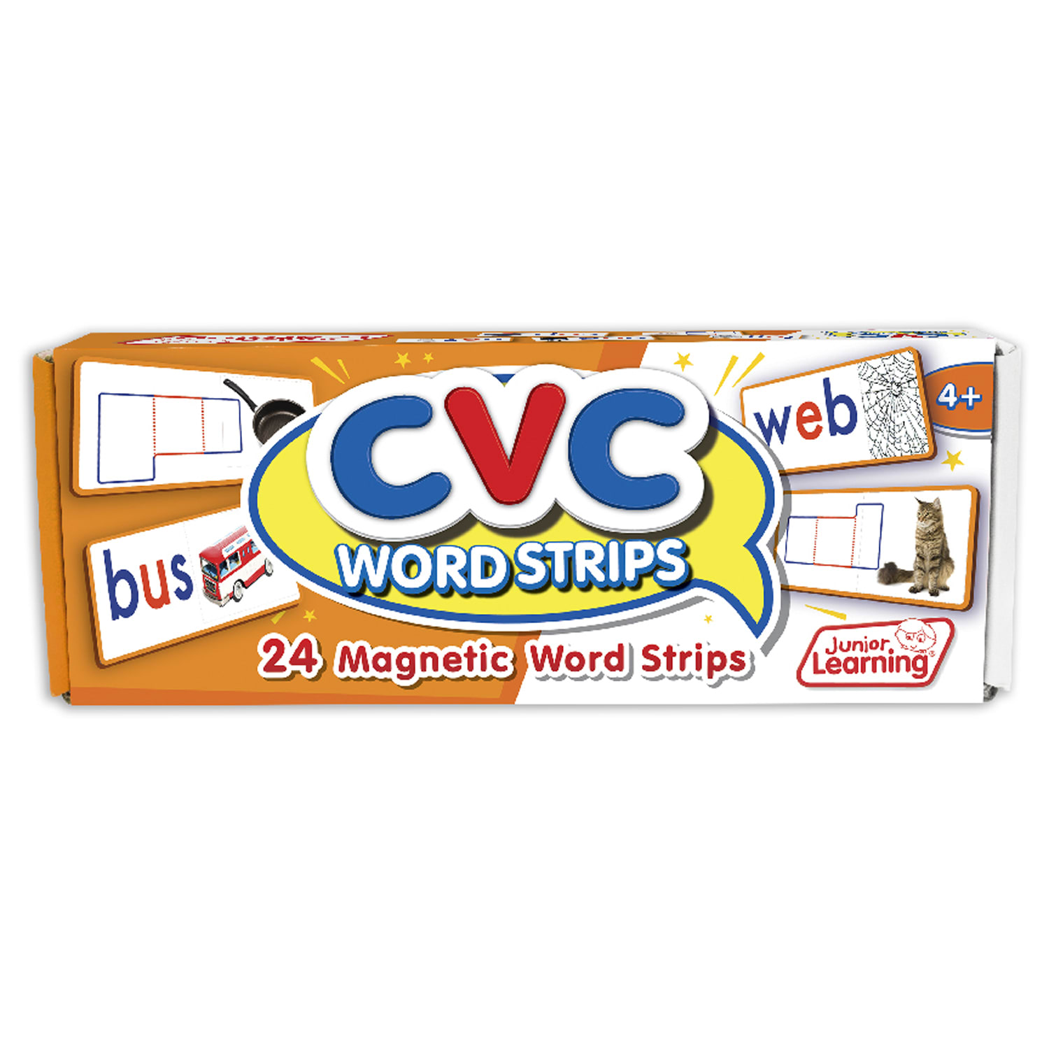 Junior Learning CVC Word Strips, Multicolor, Grades K-4, Pack Of 24 Strips - Image 3