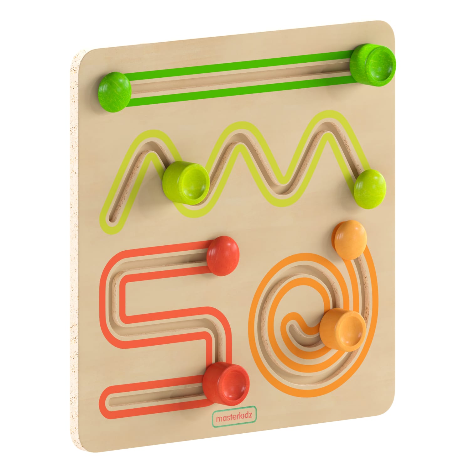 Flash Furniture Bright Beginnings Commercial Grade STEM Sliding Shapes Learning Board, Grades Pre-K To 4, Beech - Image 3