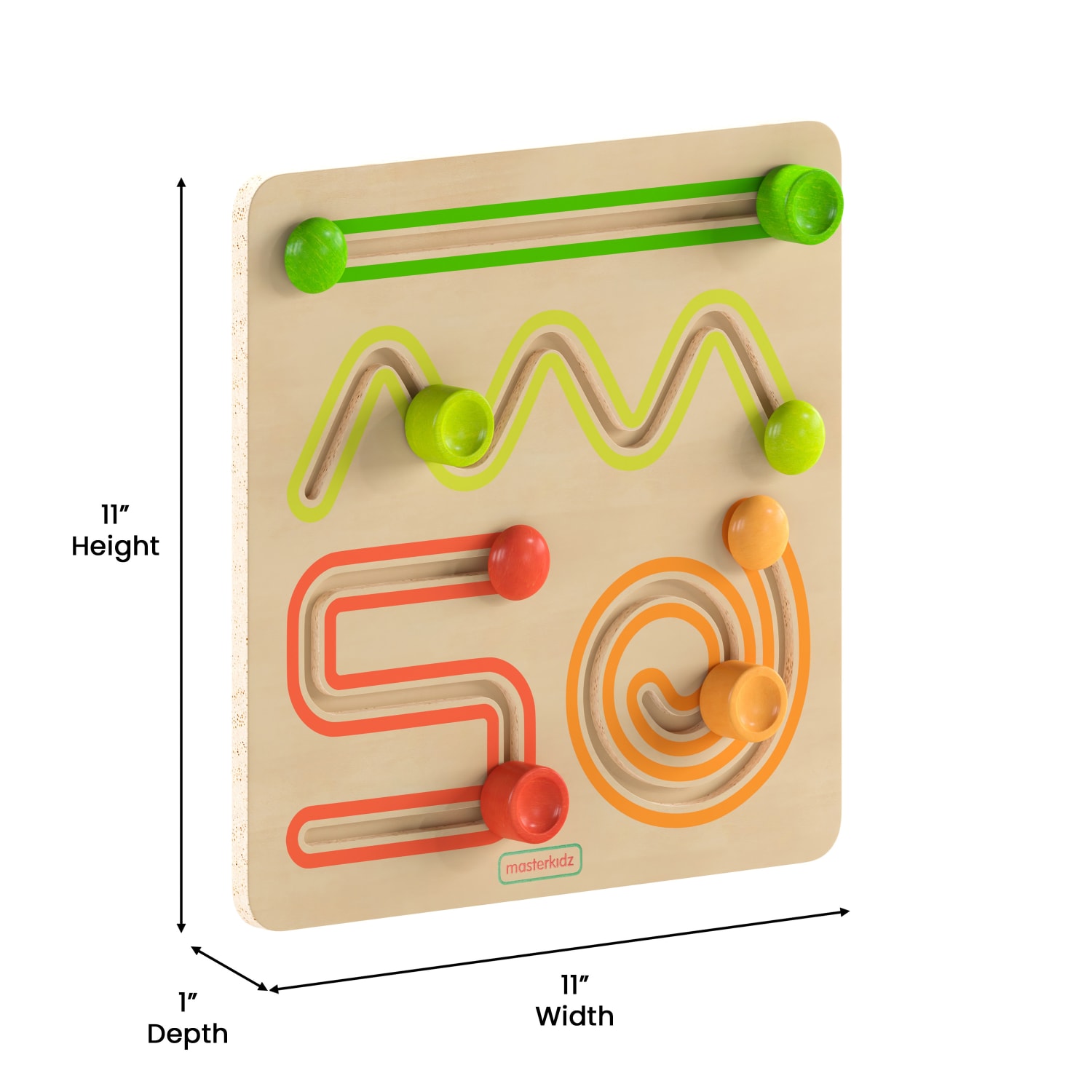 Flash Furniture Bright Beginnings Commercial Grade STEM Sliding Shapes Learning Board, Grades Pre-K To 4, Beech - Image 6