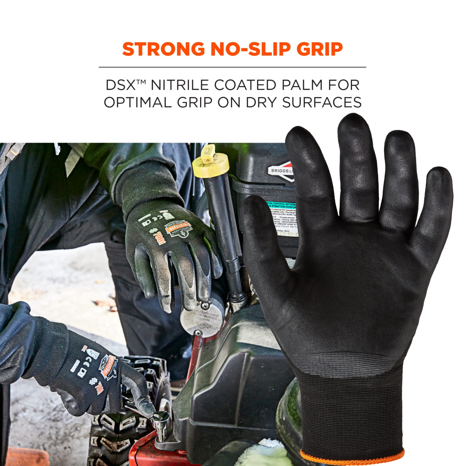 Ergodyne ProFlex 7001 Nitrile-Coated Nylon Gloves, Extra Small, Black - Image 4