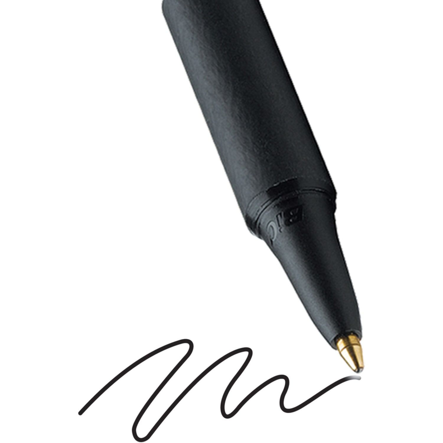 BIC Soft Feel Retractable Ballpoint Pens, Medium Point, 1.0 mm, Black Barrel, Black Ink, Pack Of 12 Pens - Image 6