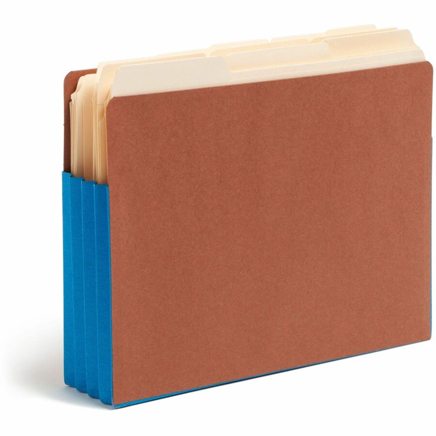 Smead Extra-Wide Expansion End-Tab File Pockets, 12inW Body, Letter Size, 30% Recycled, Blue, Box Of 10 - Image 3