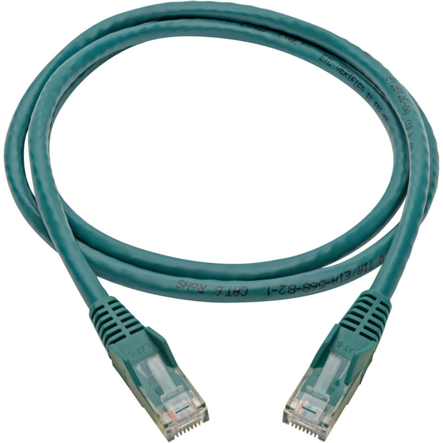 Tripp Lite Cat6 GbE Snagless Molded Patch Cable UTP Green RJ45 M/M 4ft 4ft - Category 6 - 128 MB/s - 3.94 ft - Green - Image 3