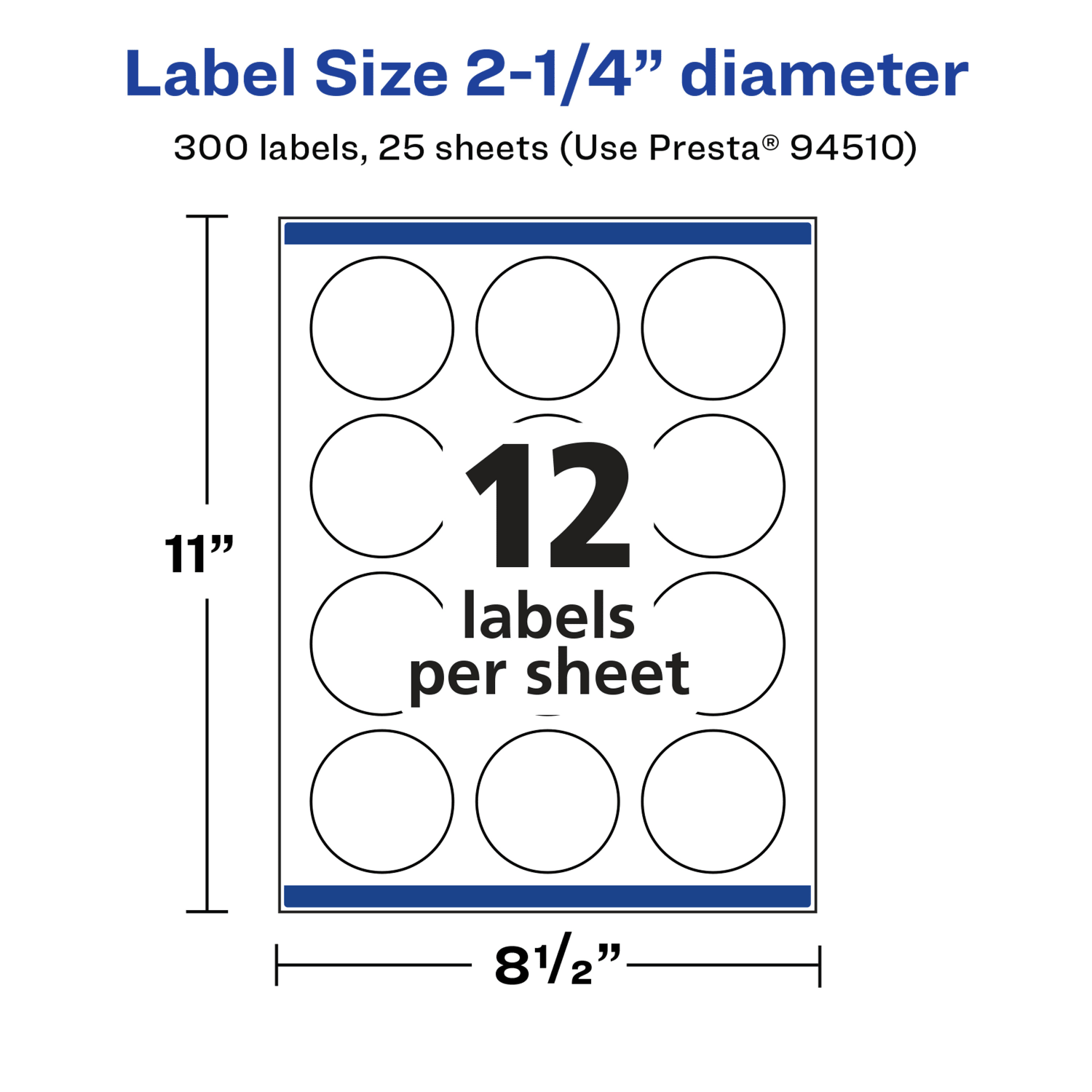 Avery Glossy Permanent Labels With Sure Feed, 94510-WGP25, Round, 2-1/4in Diameter, White, Pack Of 300 - Image 6