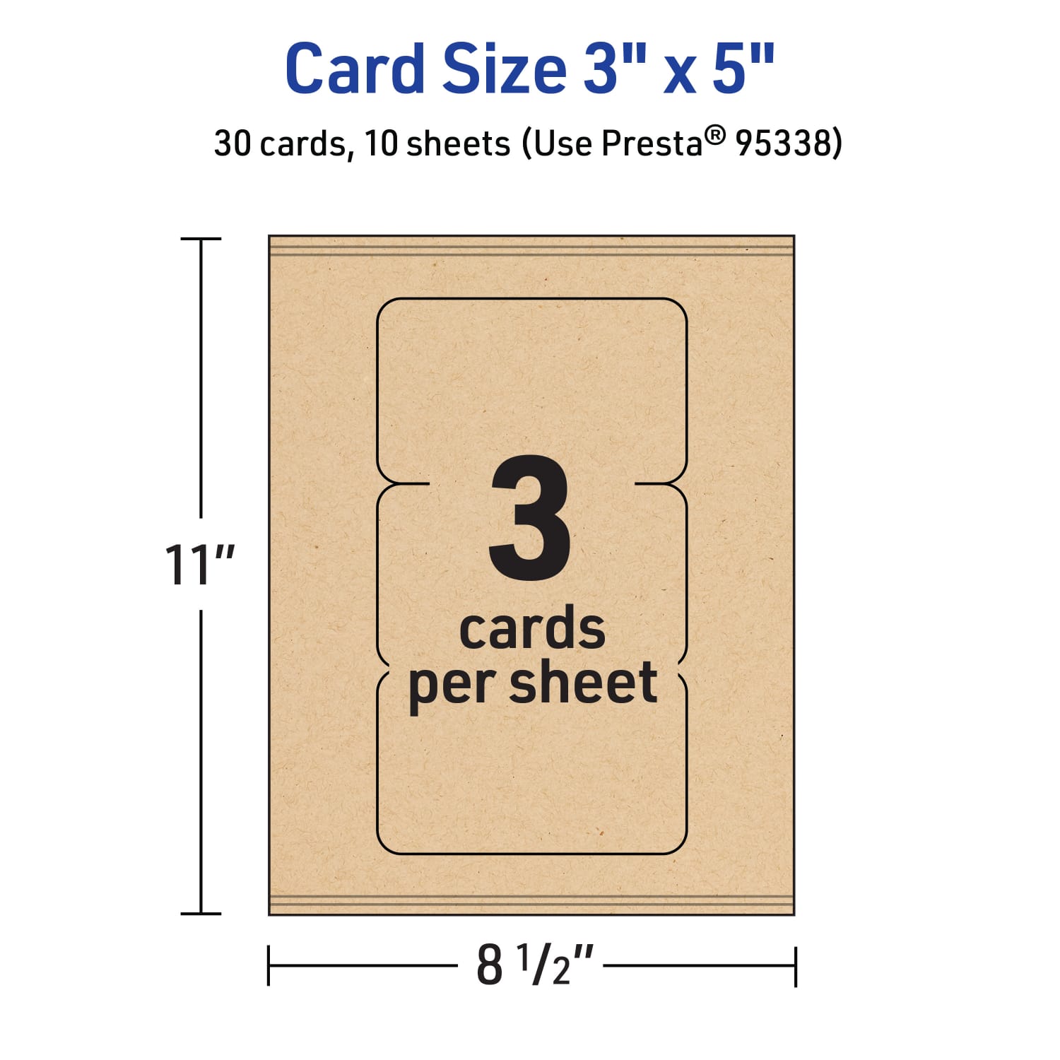 Avery Printable Index Cards With Sure Feed Technology, 3in x 5in Rectangle Rounded Corners, Kraft Brown, Pack Of 30 - Image 6