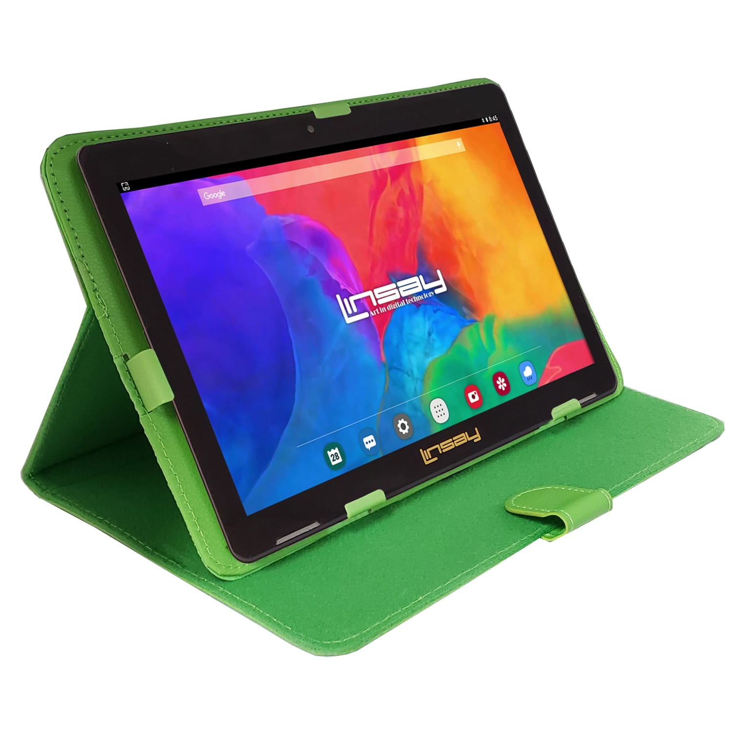 Linsay F10IPS Tablet, 10.1in Screen, 2GB Memory, 64GB Storage, Android 13, Green - Image 4