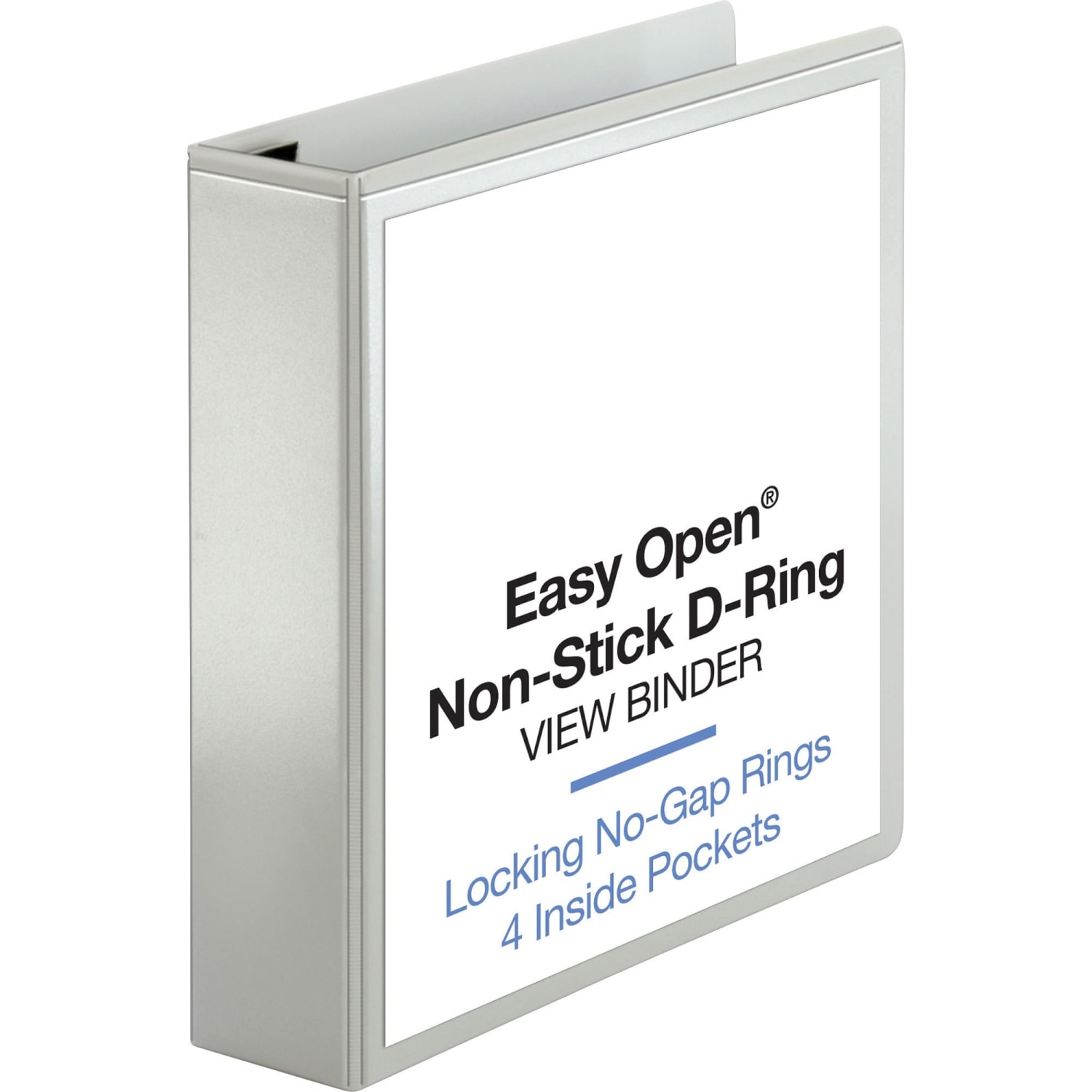 Sparco Locking View 3-Ring Binder, 2in D-Rings, 44% Recycled, White - Image 3