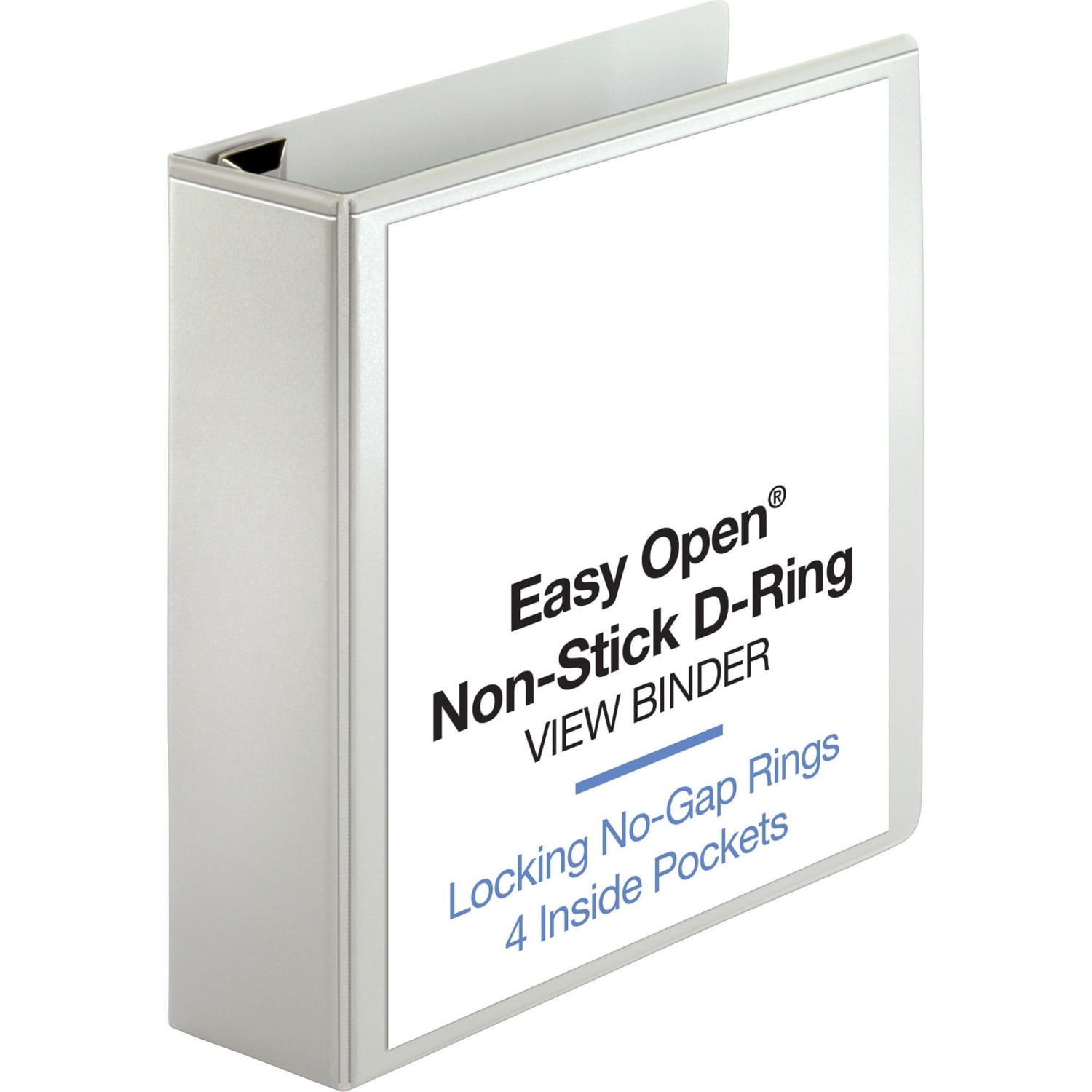 Sparco Locking View 3-Ring Binder, 3in D-Rings, 44% Recycled, White - Image 3