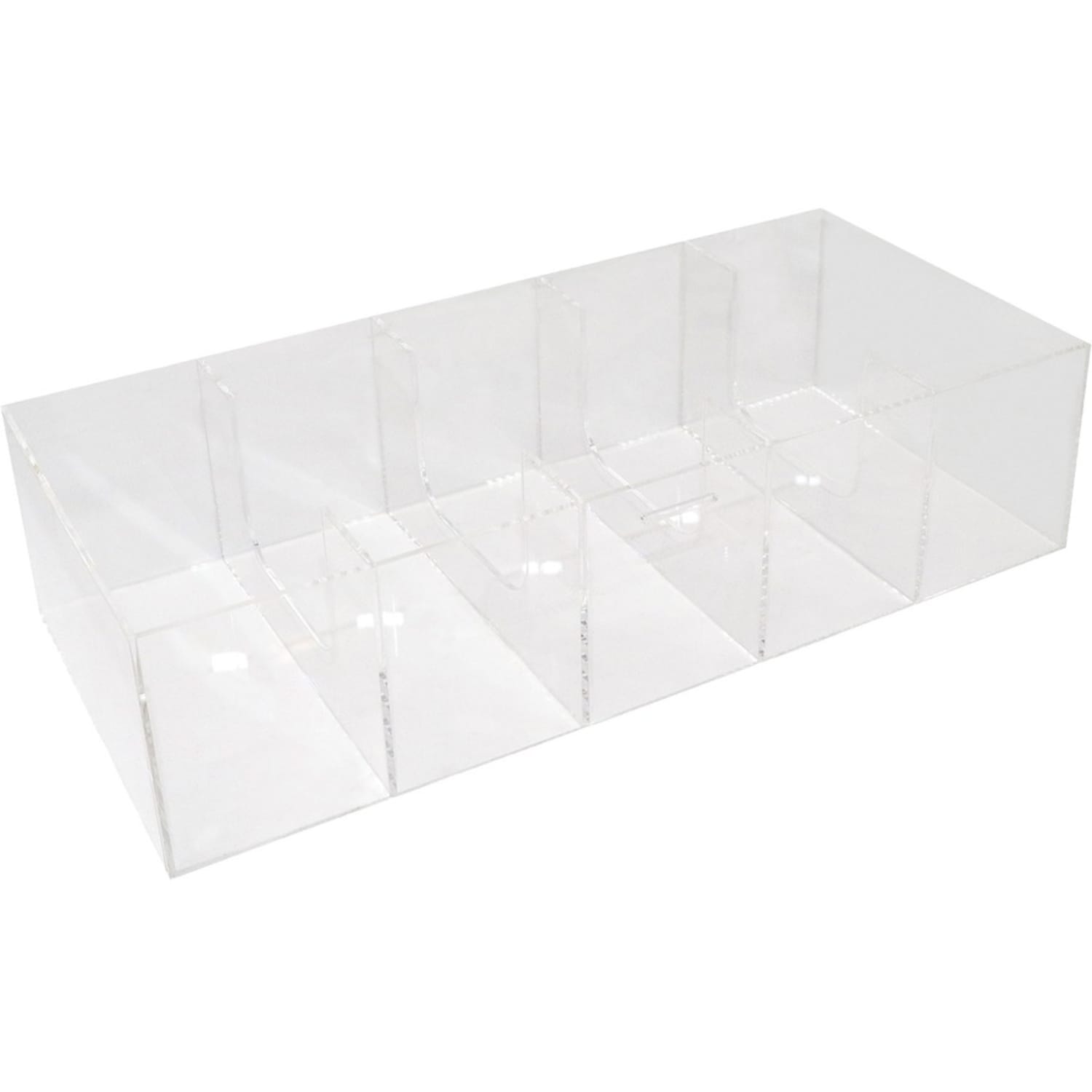 Nadex Coins ENR1-1103 5-Compartment Currency Tray - Acrylic - Clear - 7in Height x 15.4in Width - Image 4