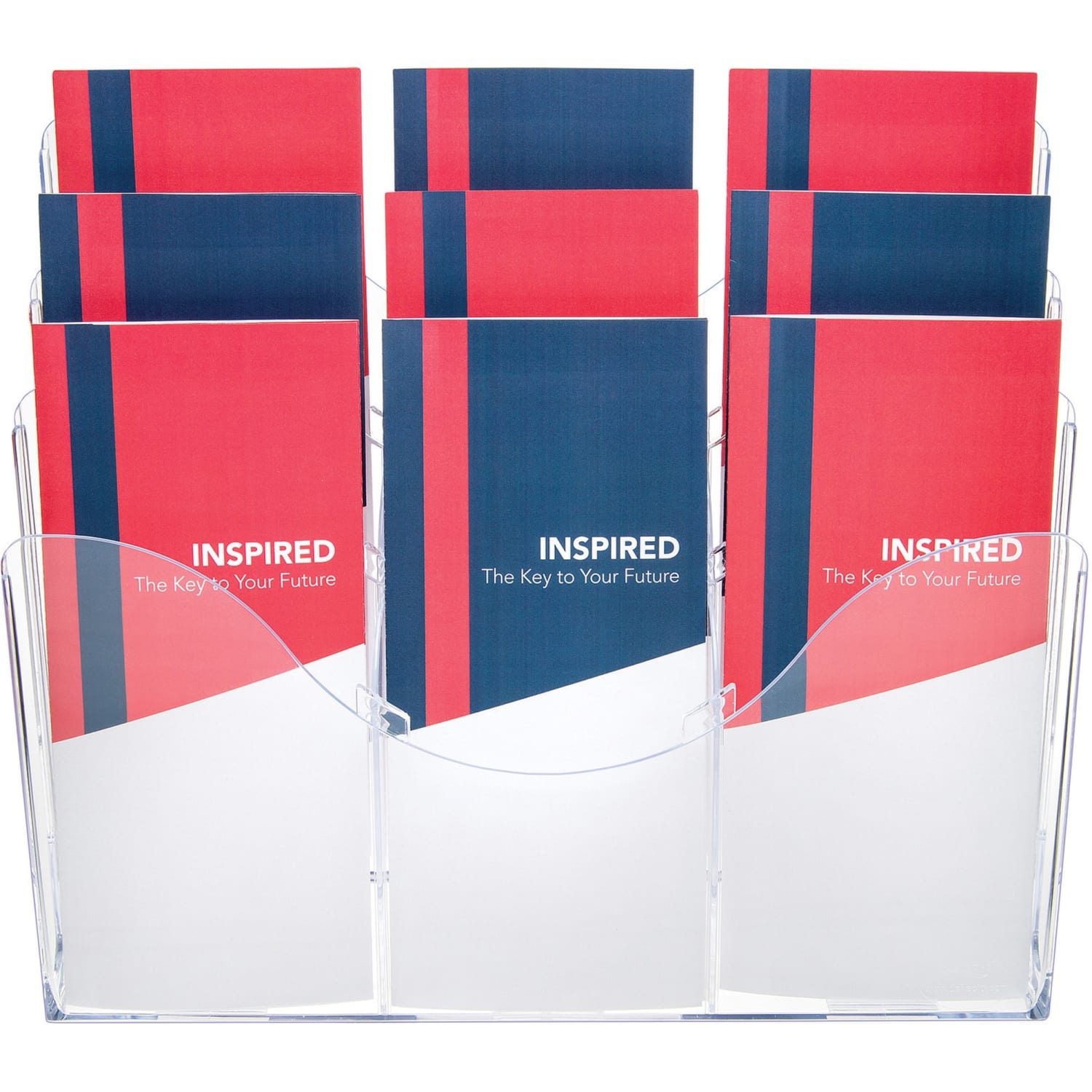 Deflecto 3-Tier Document Holder, 11 1/2inH x 13 3/8inW x 3 1/2inD, Clear - Image 4