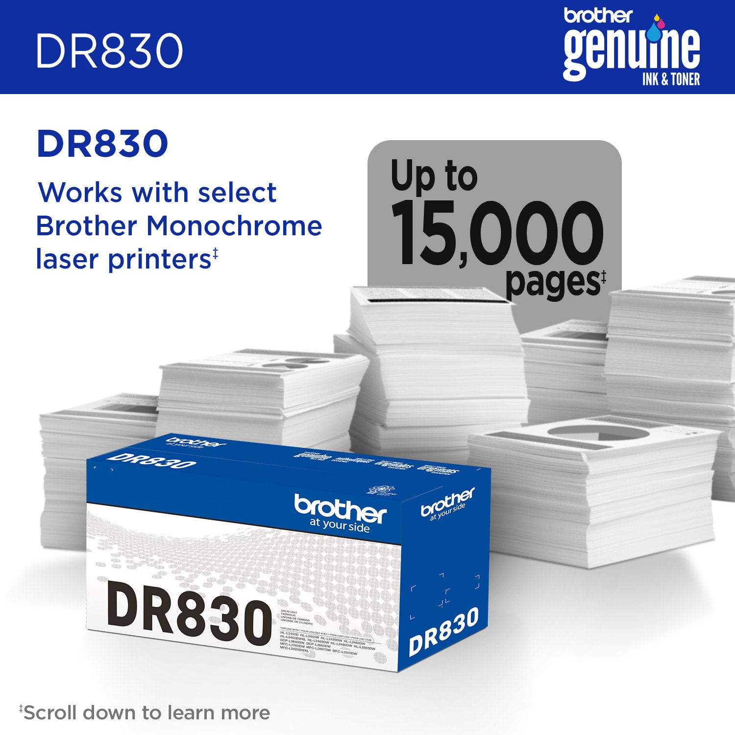 Brother DR830 Printer Drum Unit - Image 3