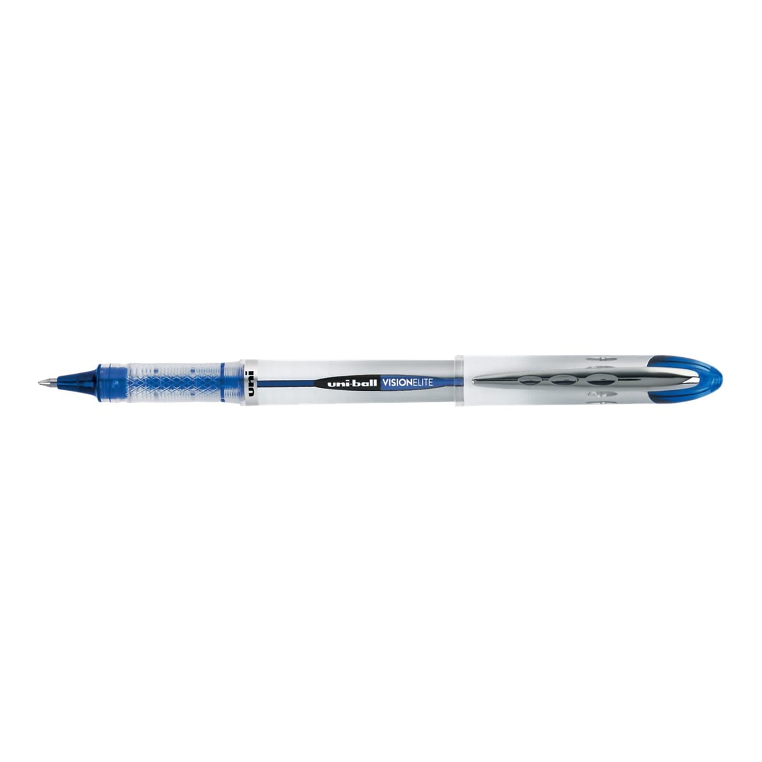 Uni-Ball Vision Elite Rollerball Pen, Bold Point, 0.8 mm, Light Gray Barrel, Blue Ink - Image 5