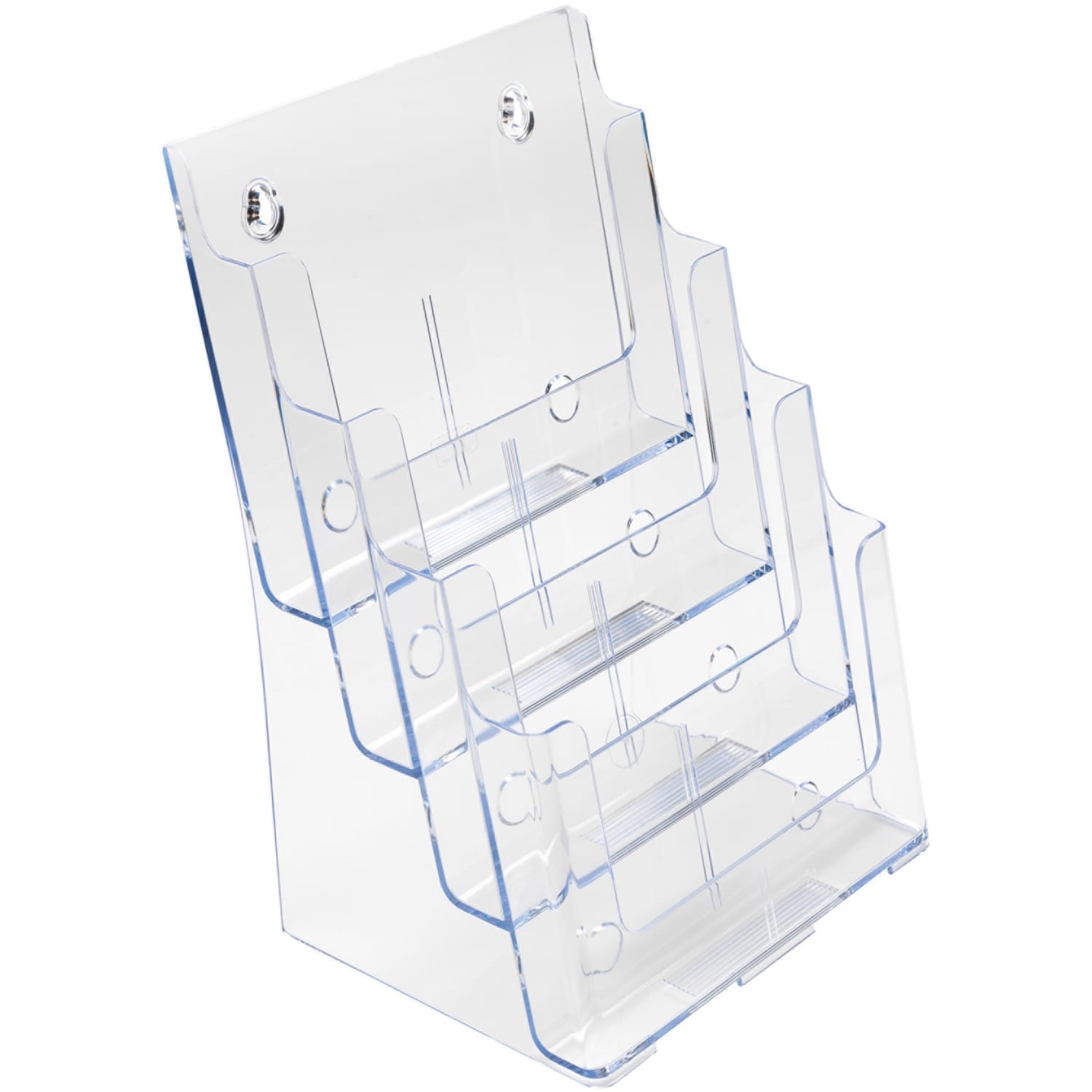 Deflecto Literature DocuHolder, 4 Magazine Compartments, 13 5/8inH x 9 3/8inW x 7inD, Clear - Image 5