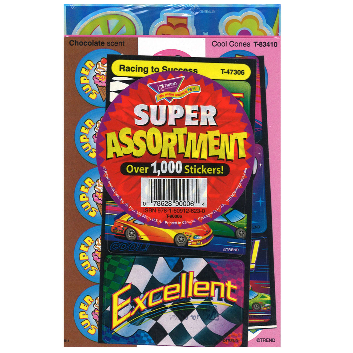 Trend Super Assortment Sticker Packs, Assorted Colors, 1000 Stickers Per Pack, Set Of 3 Packs - Image 3