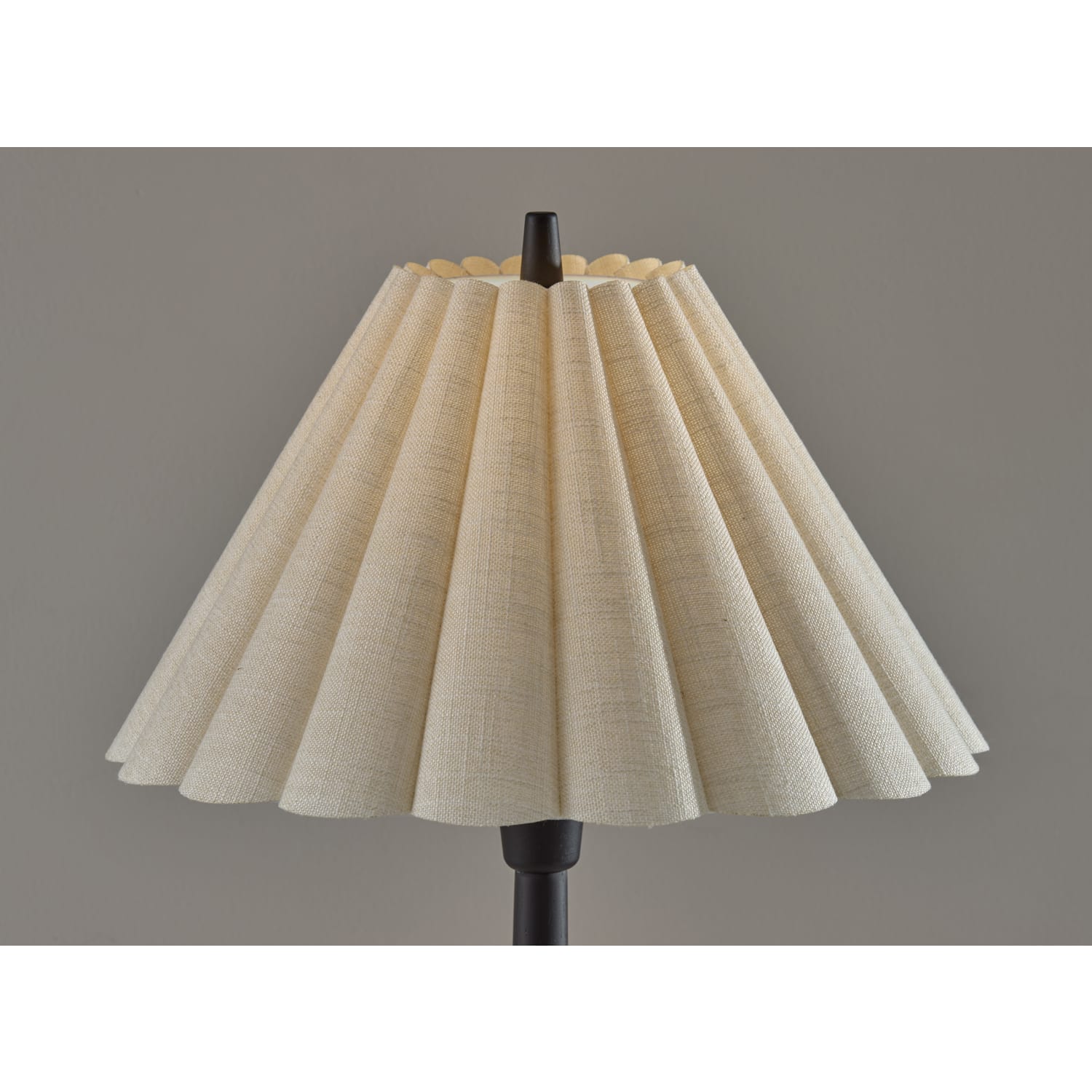 Adesso Scallop Table Lamp, Black/Cream Fabric Shade - Image 4