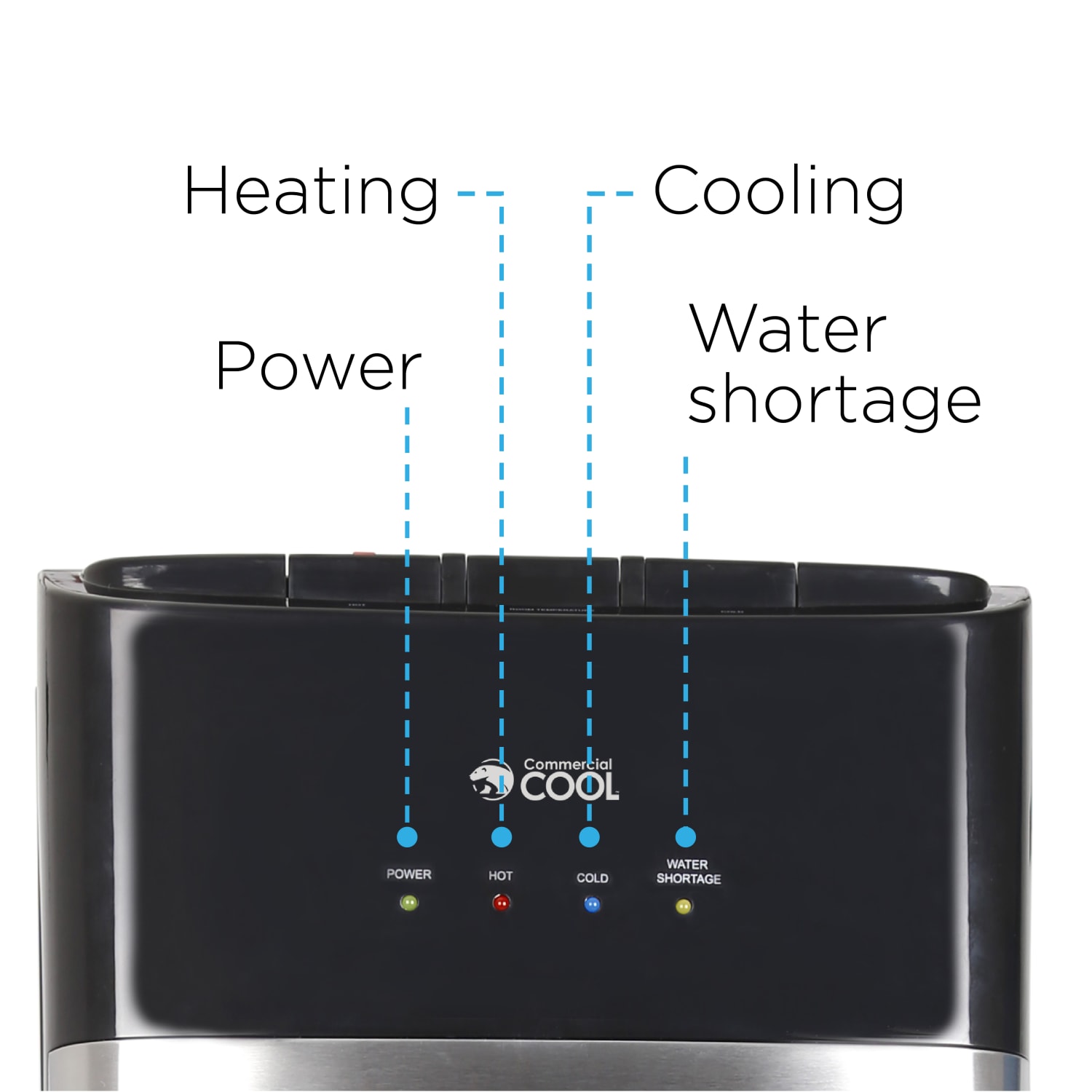 Commercial Cool CCBL01 Bottom-Loading Water Cooler, 5 Gallons, Black - Image 4