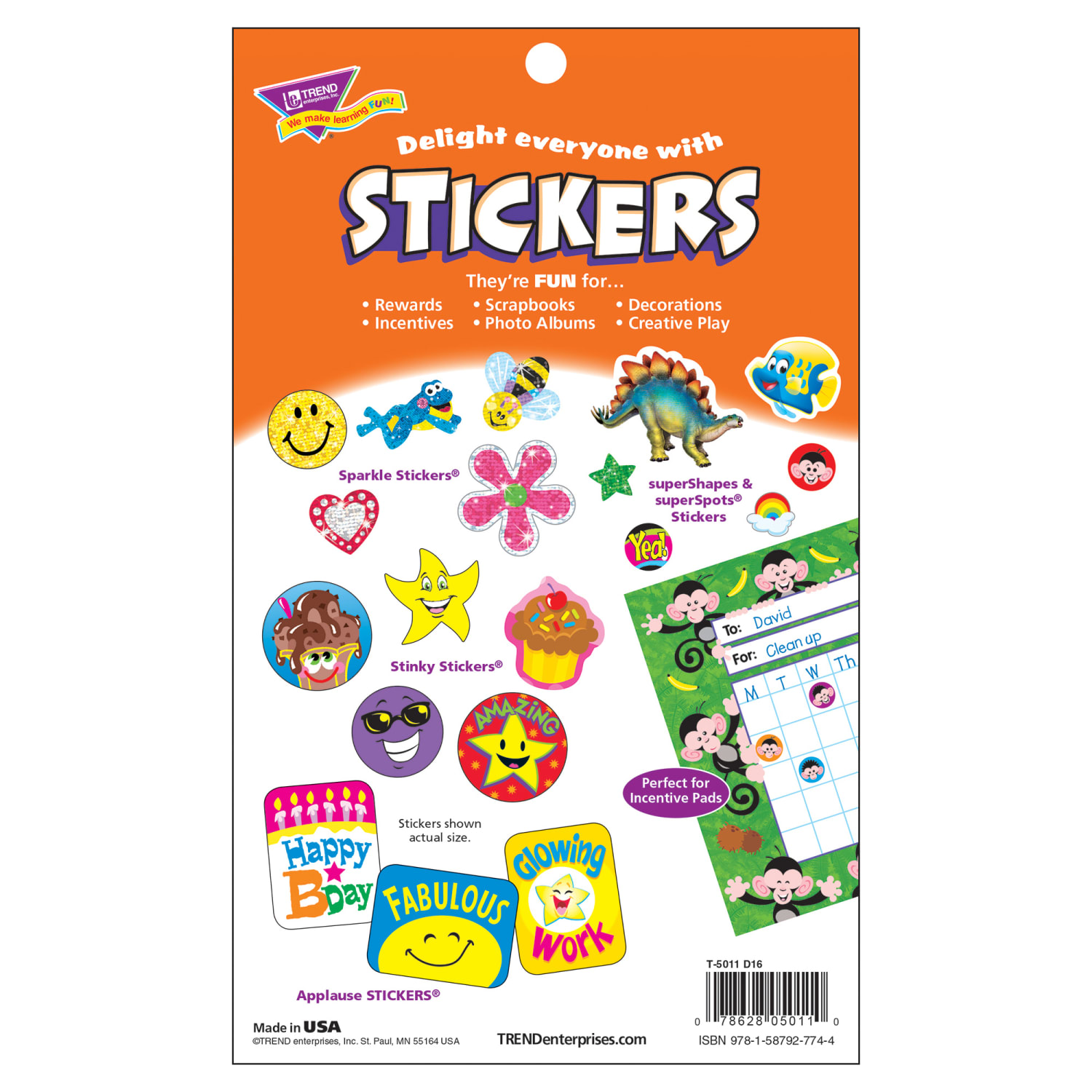 Trend Sticker Pads, Praise & Reward, 738 Stickers Per Pad, Pack Of 6 Pads - Image 4